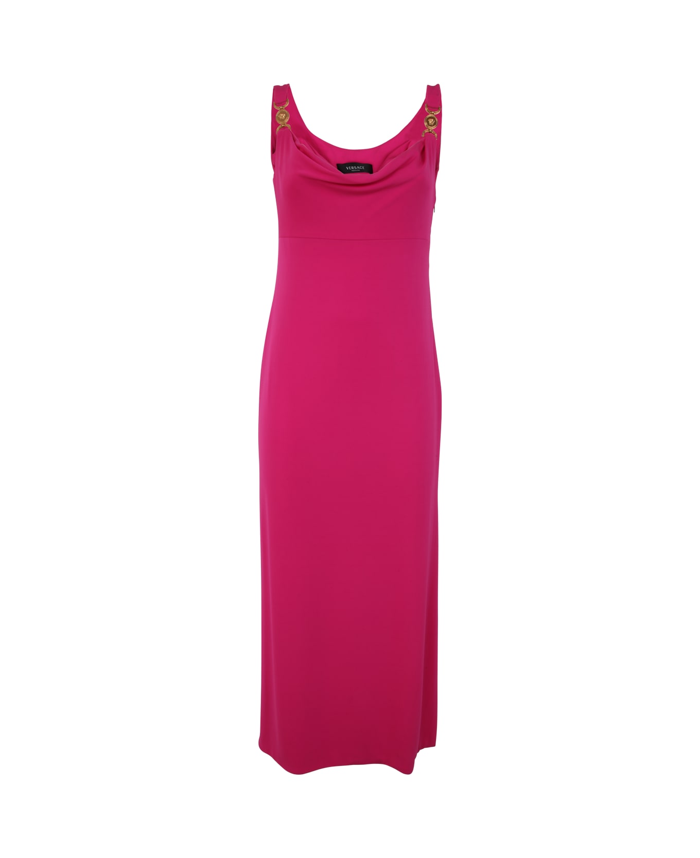 Versace Jersey Gown Long Dress - Glossy Pink