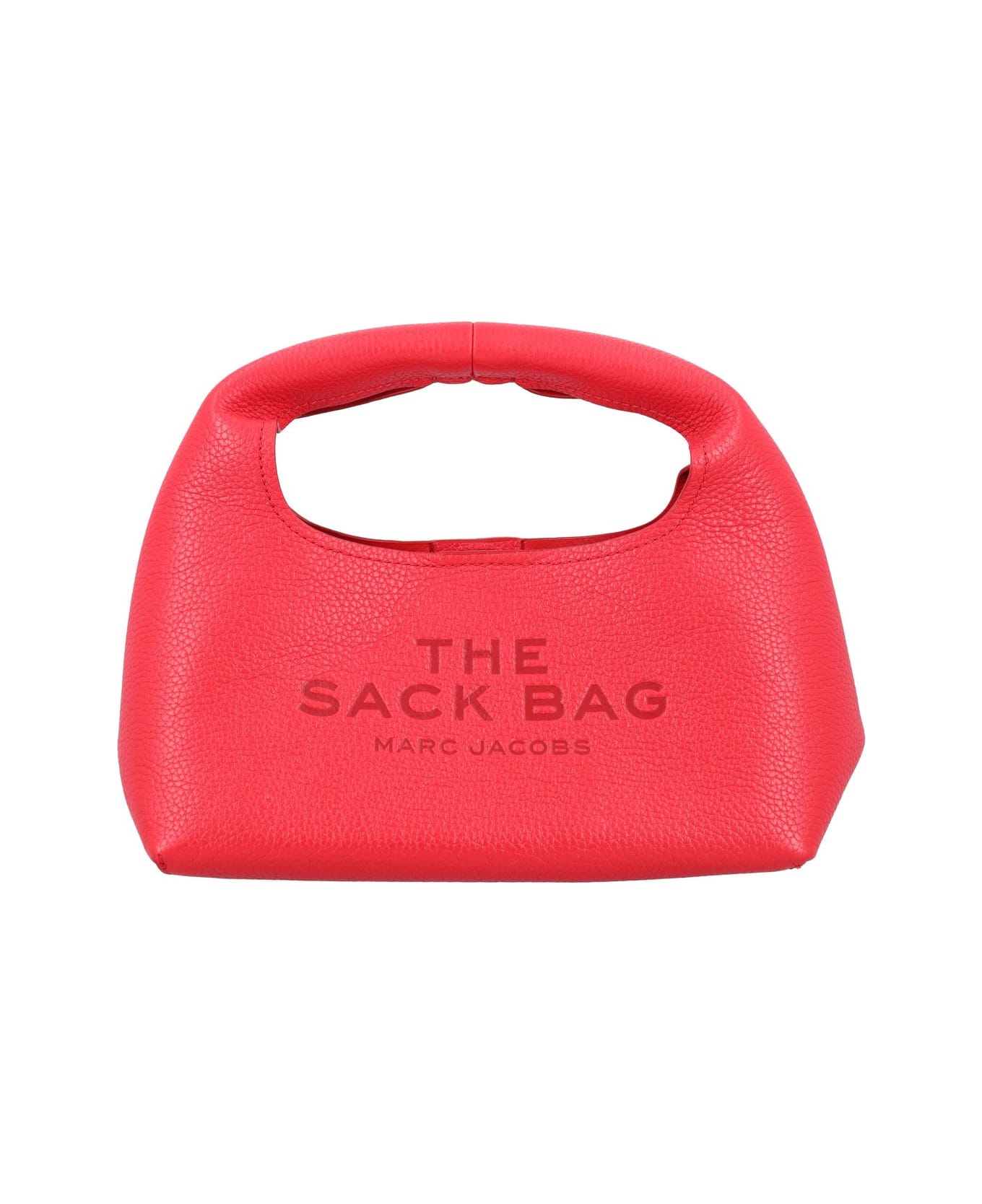 Marc Jacobs Logo Debossed Mini Top Handle Bag - TRUE RED