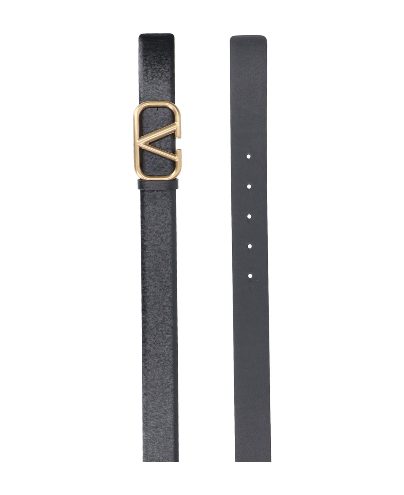 Valentino Garavani 'v Logo' Belt - Black