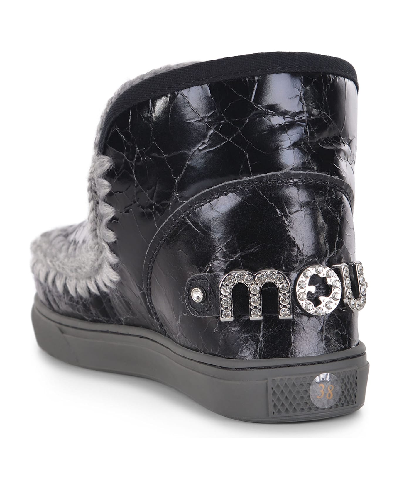 Mou Boots Mou "sneakers Metal Logo" Made In Suede - Black