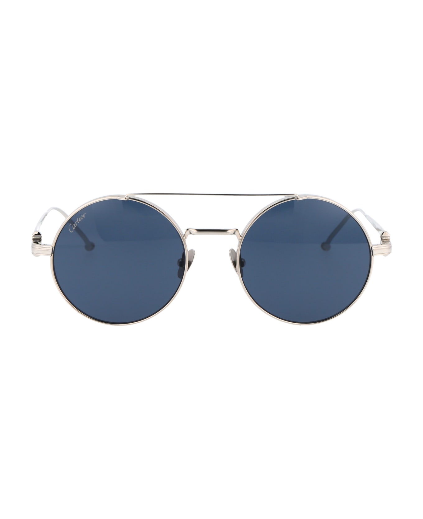 Cartier Eyewear Ct0279s Sunglasses - 002 SILVER SILVER LIGHT BLUE