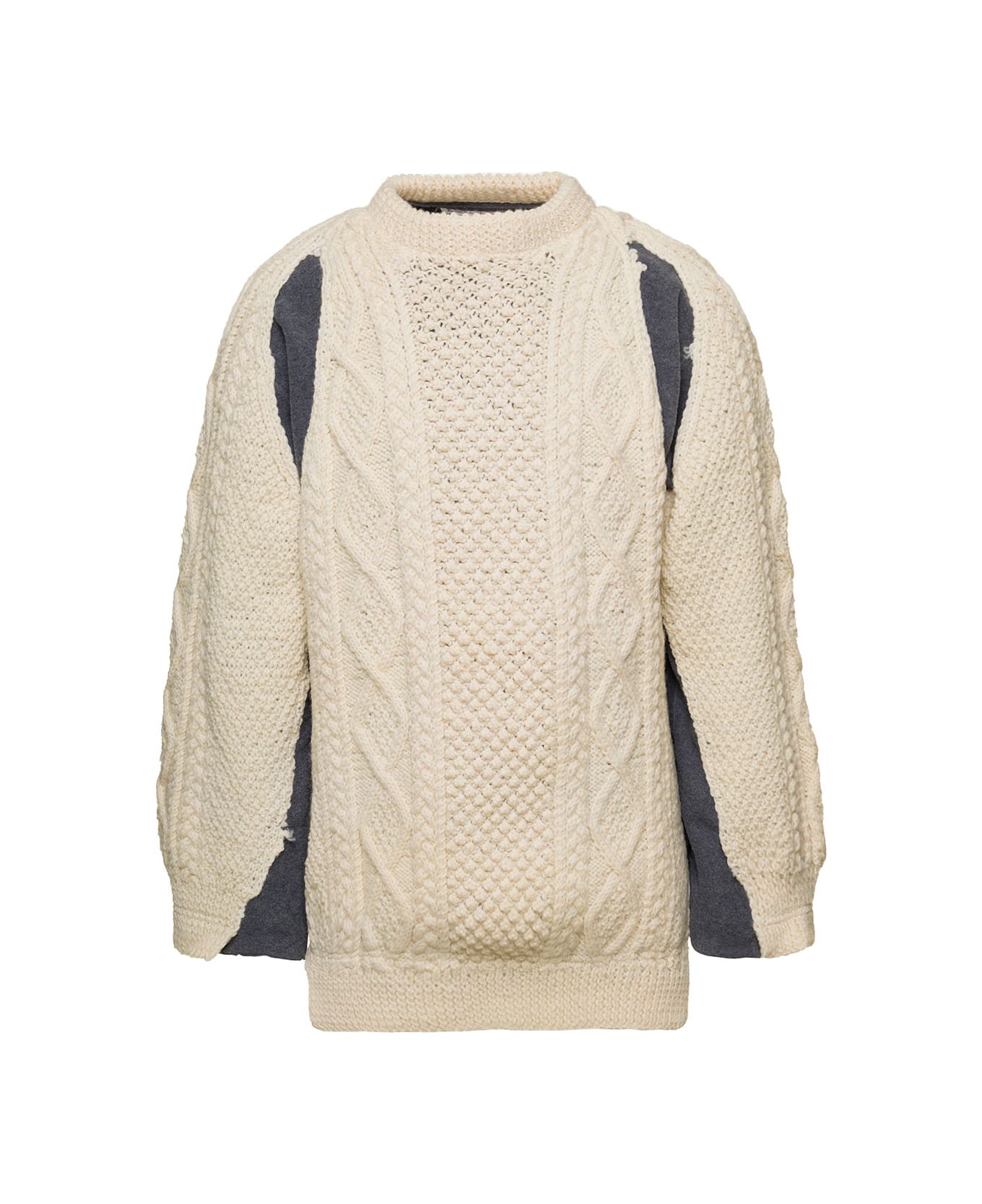  Men's Long Sleeve Cable Knit Pullover Sweater Fisherman Twist  Patterned Crewneck Sweater Beige : Clothing, Shoes & Jewelry