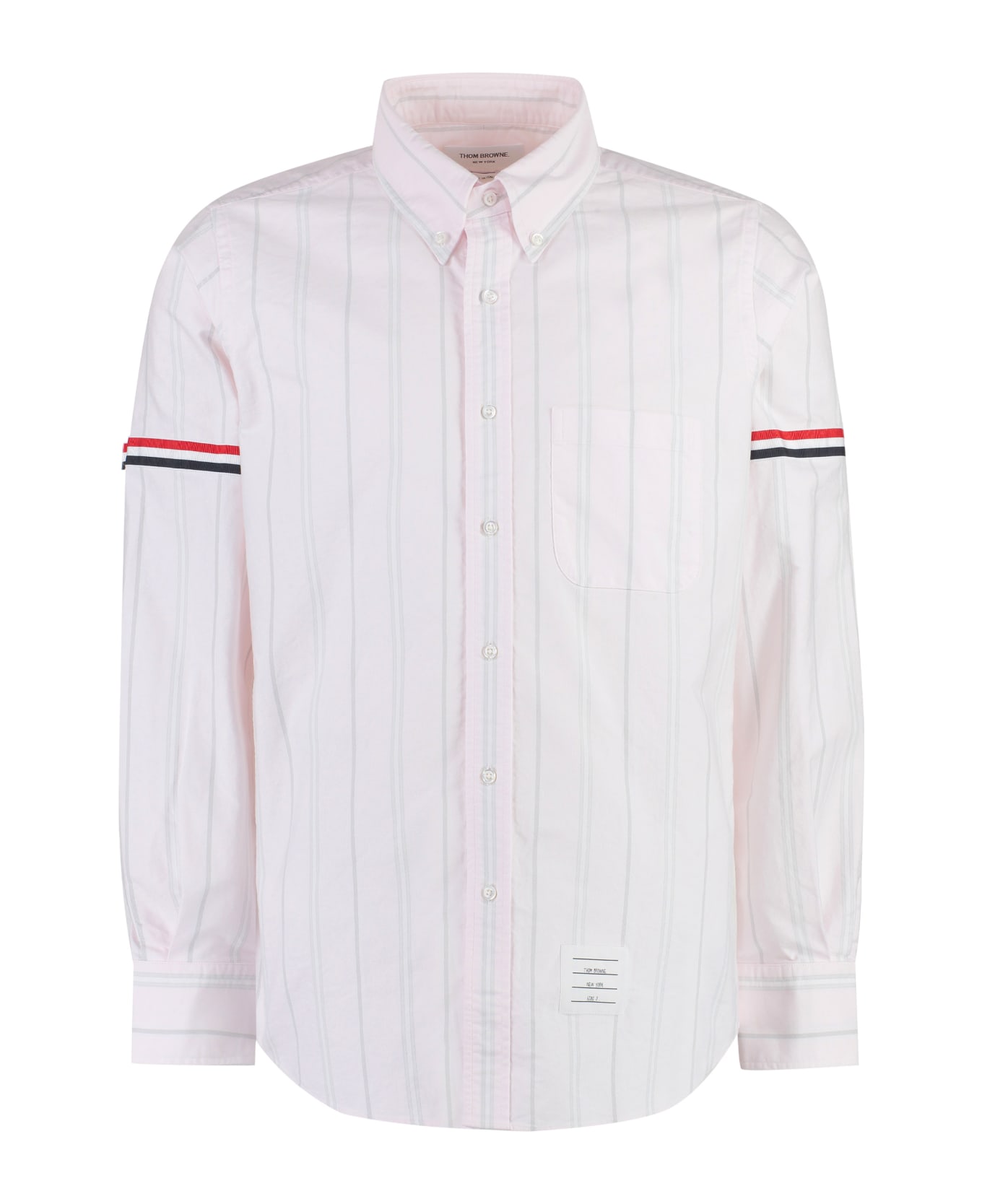 Thom Browne Striped Cotton Shirt - Pink
