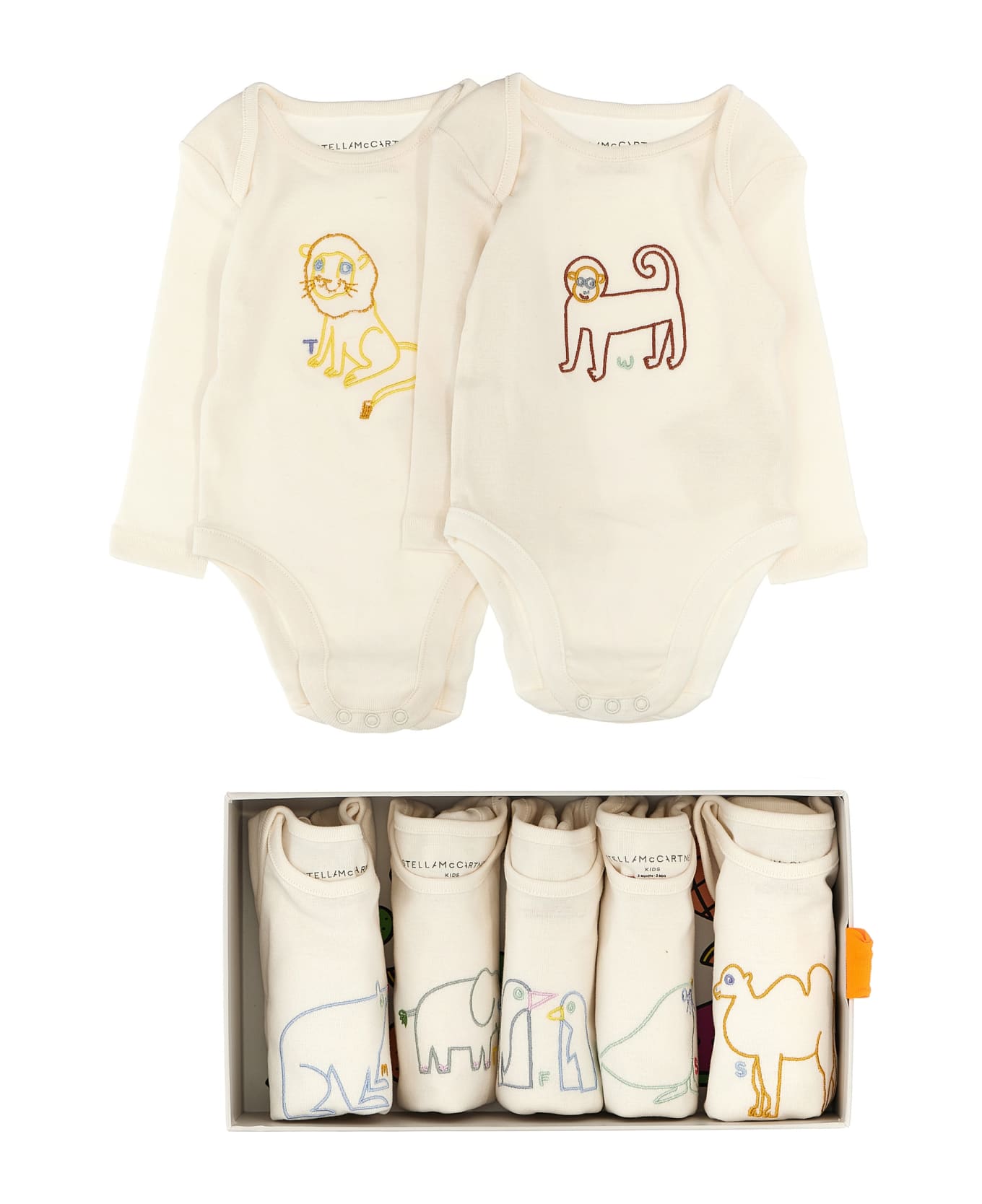 Stella McCartney Kids Embroidery 7 Bodysuit Set