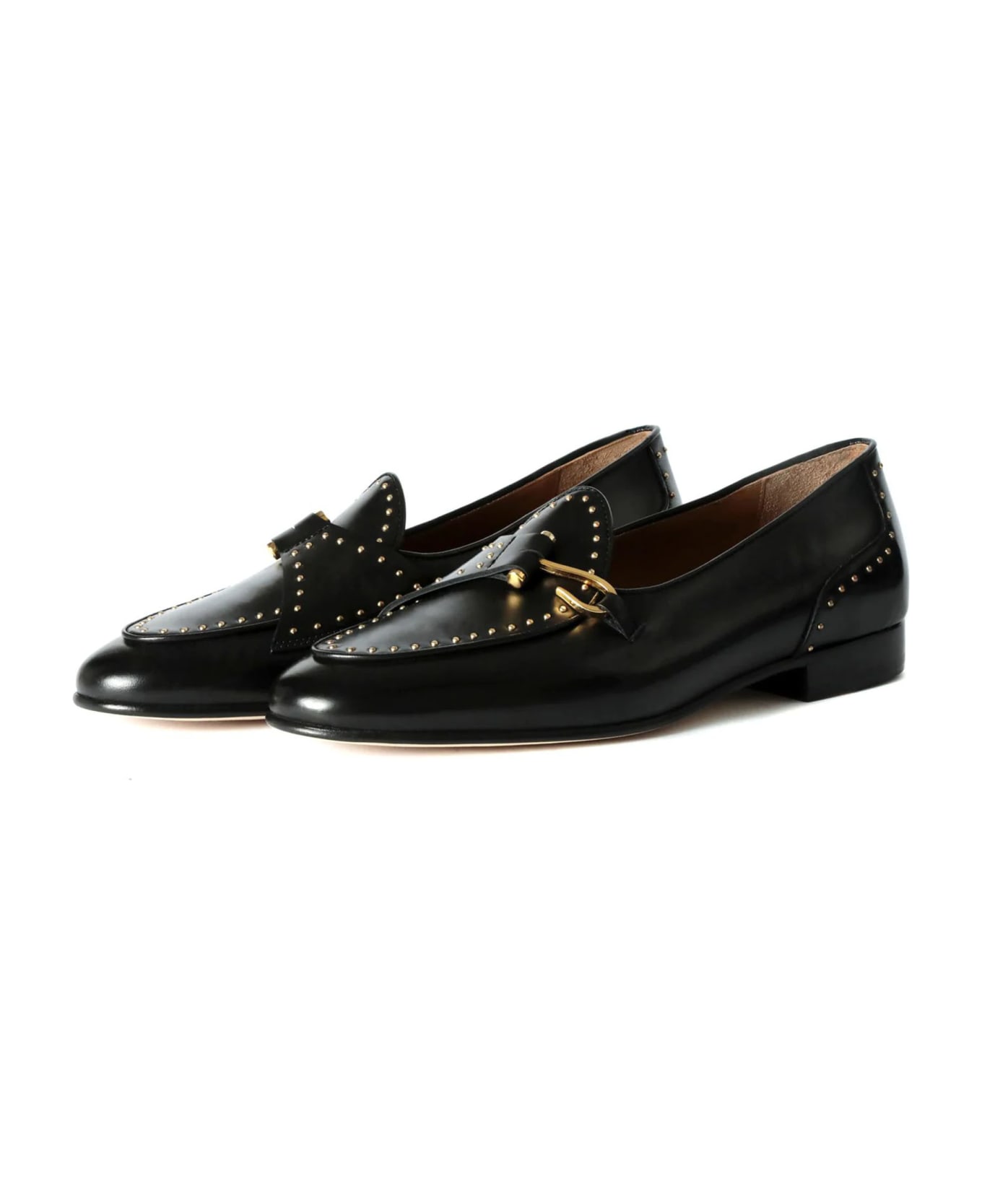 Edhen Milano Black Calf Leather Comporta Loafers - Black ローファー＆デッキシューズ