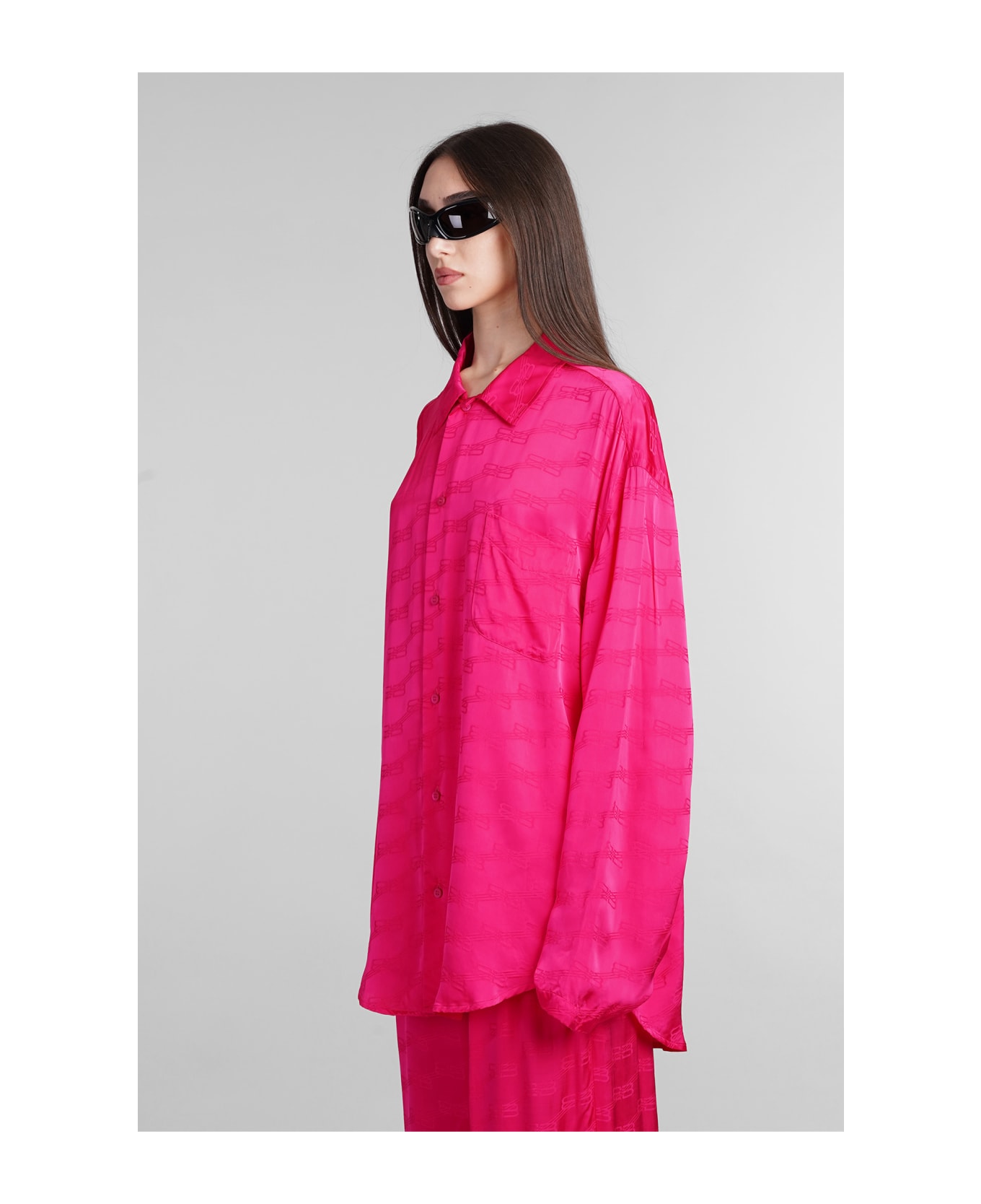 Balenciaga Classic 'bb Monogram' Shirt - fuxia