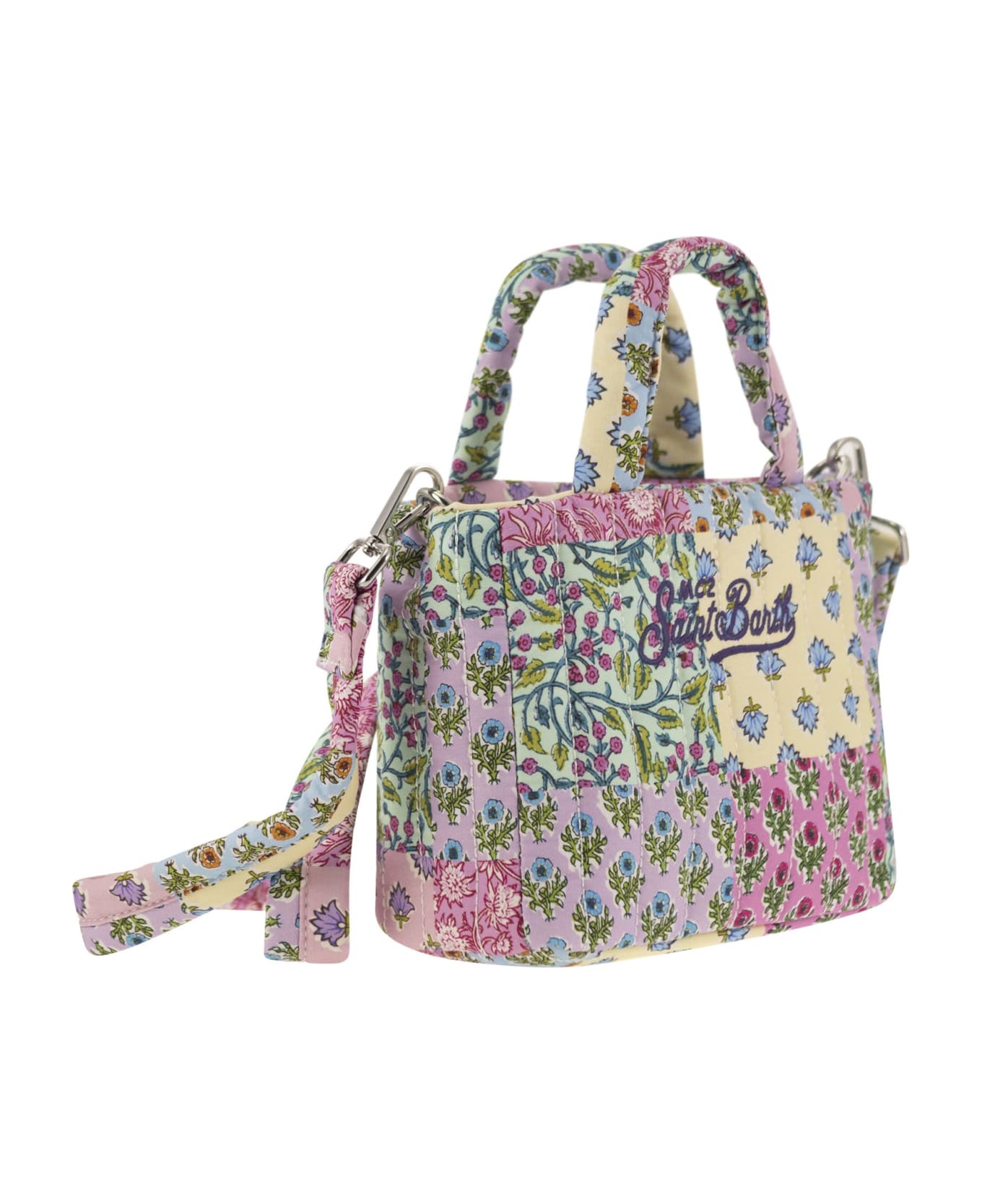 MC2 Saint Barth Soft Tote Mini Quilted Bag With Flowers - Multicolor
