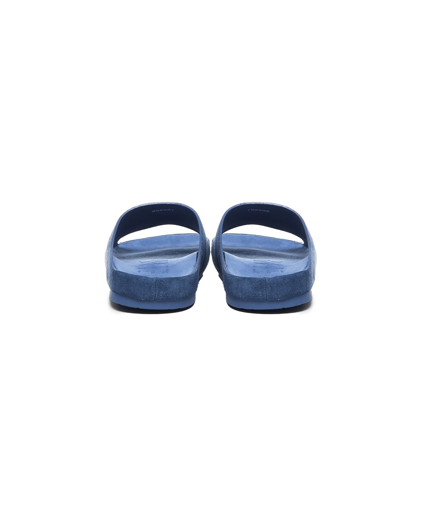 Loewe Lago Sandals In Suede - LAGOON BLUE