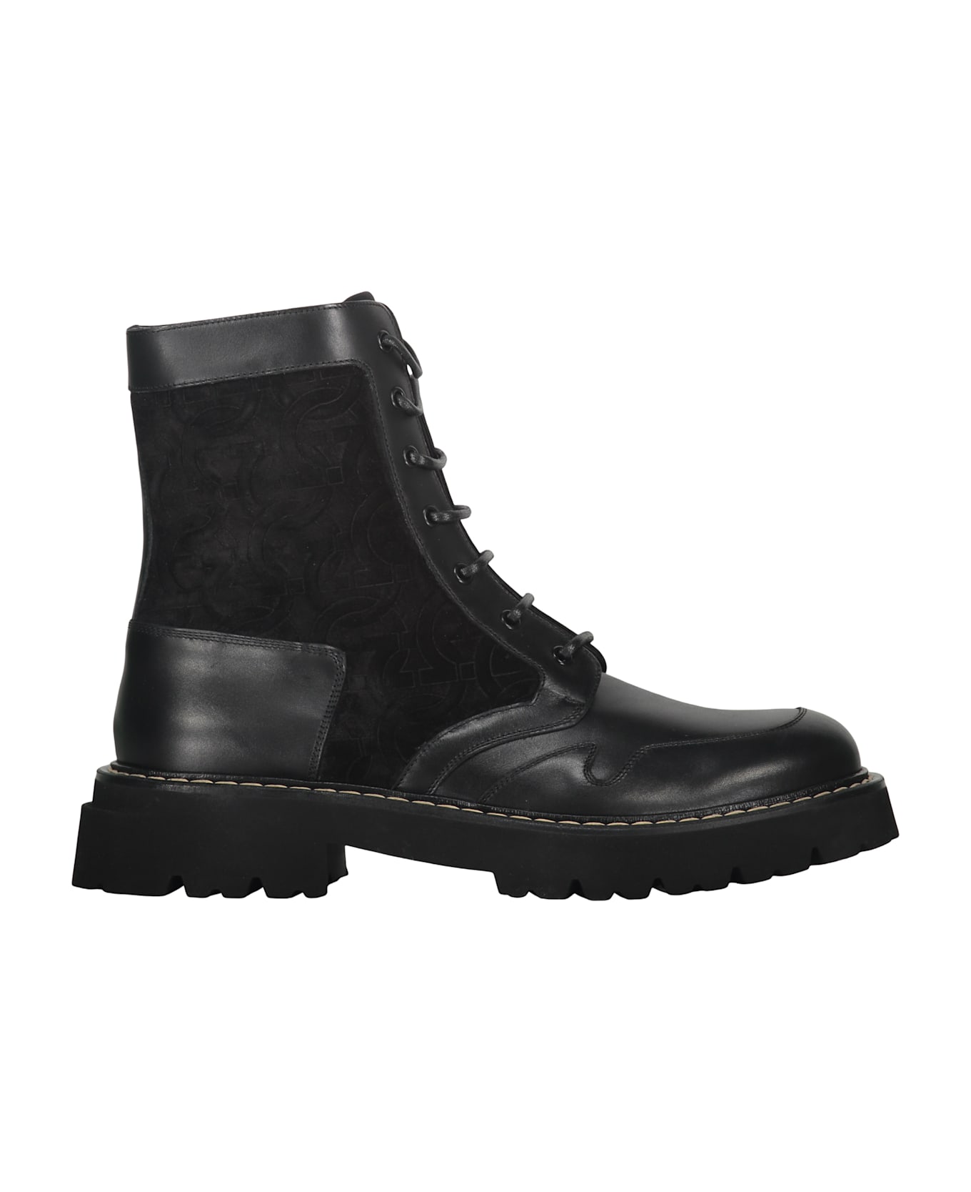Ferragamo Lace-up Ankle Boots - black