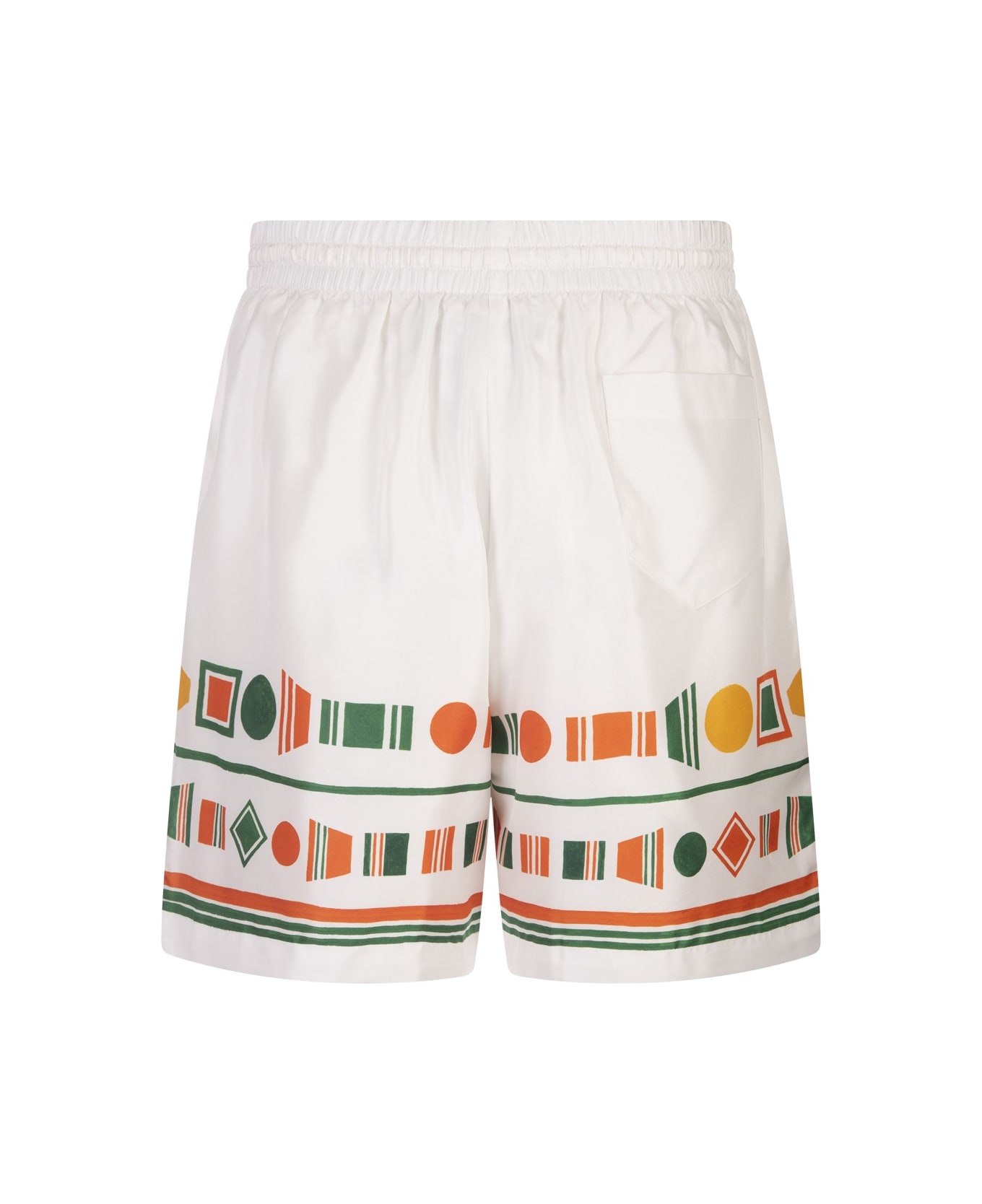 Casablanca Playful Eagle Silk Shorts - White ショートパンツ