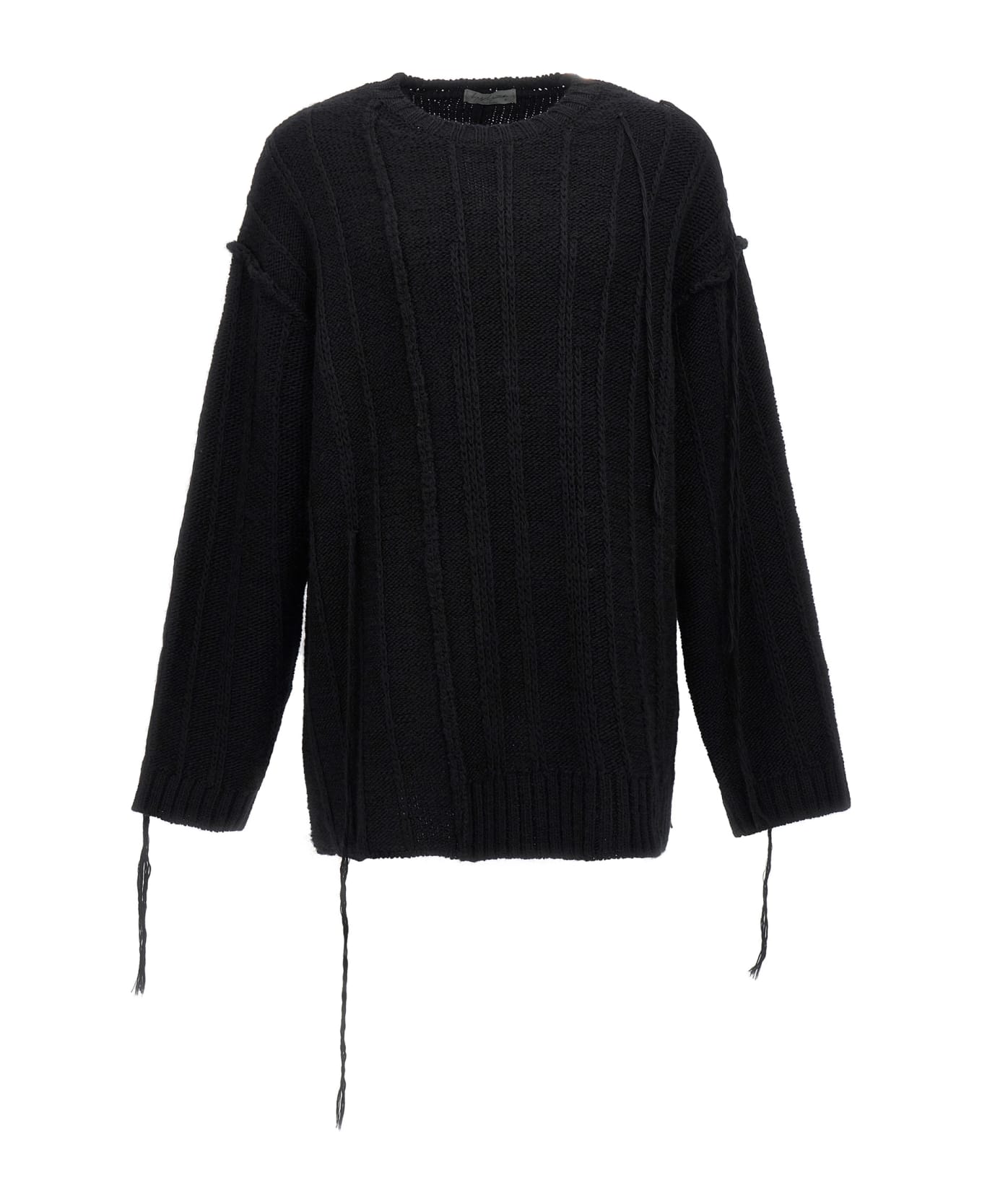 Yohji Yamamoto 'string Switching' Sweater - Black  