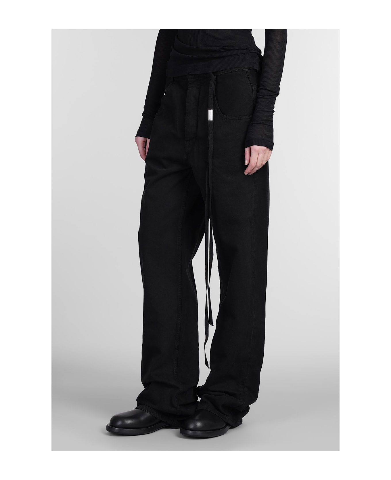 Ann Demeulemeester Claire Jeans In Black Denim - black