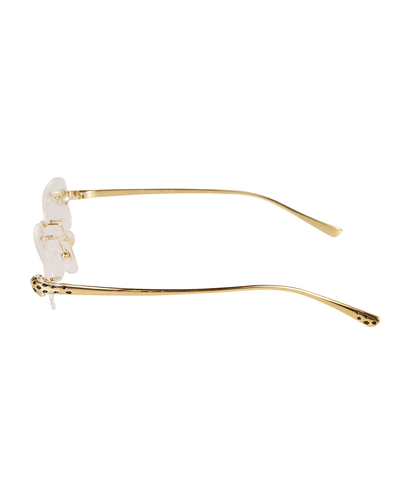 Cartier Eyewear Rectangle Rim-less Frame - Gold