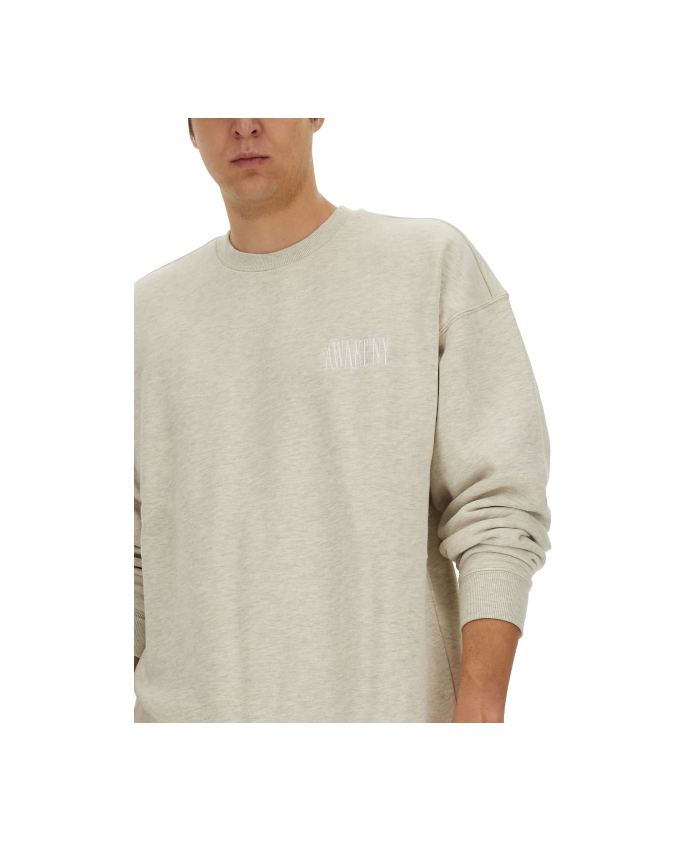 Awake NY Cotton Sweatshirt - GREY