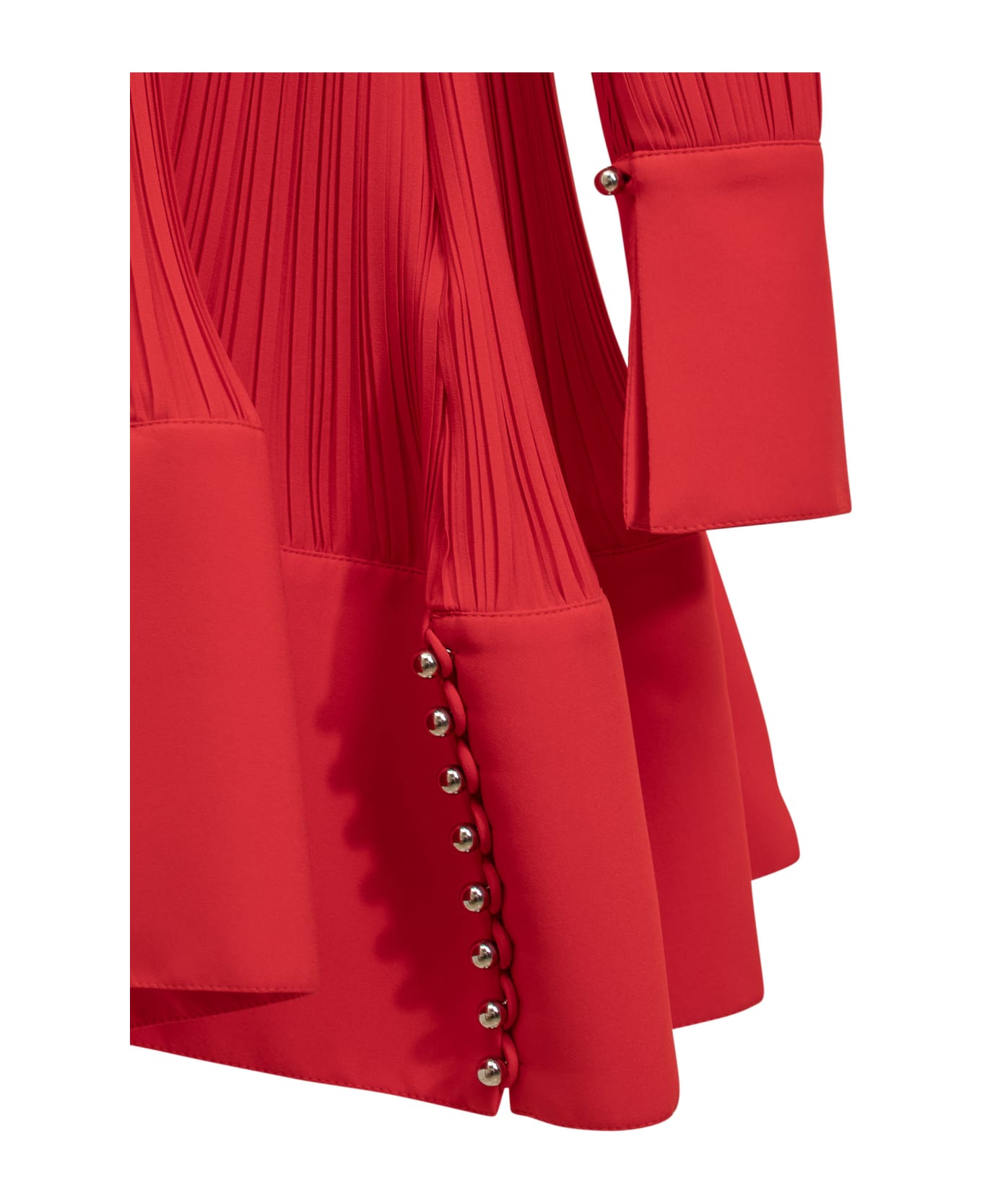 Lanvin Mini Dress With Ruffles - rosso