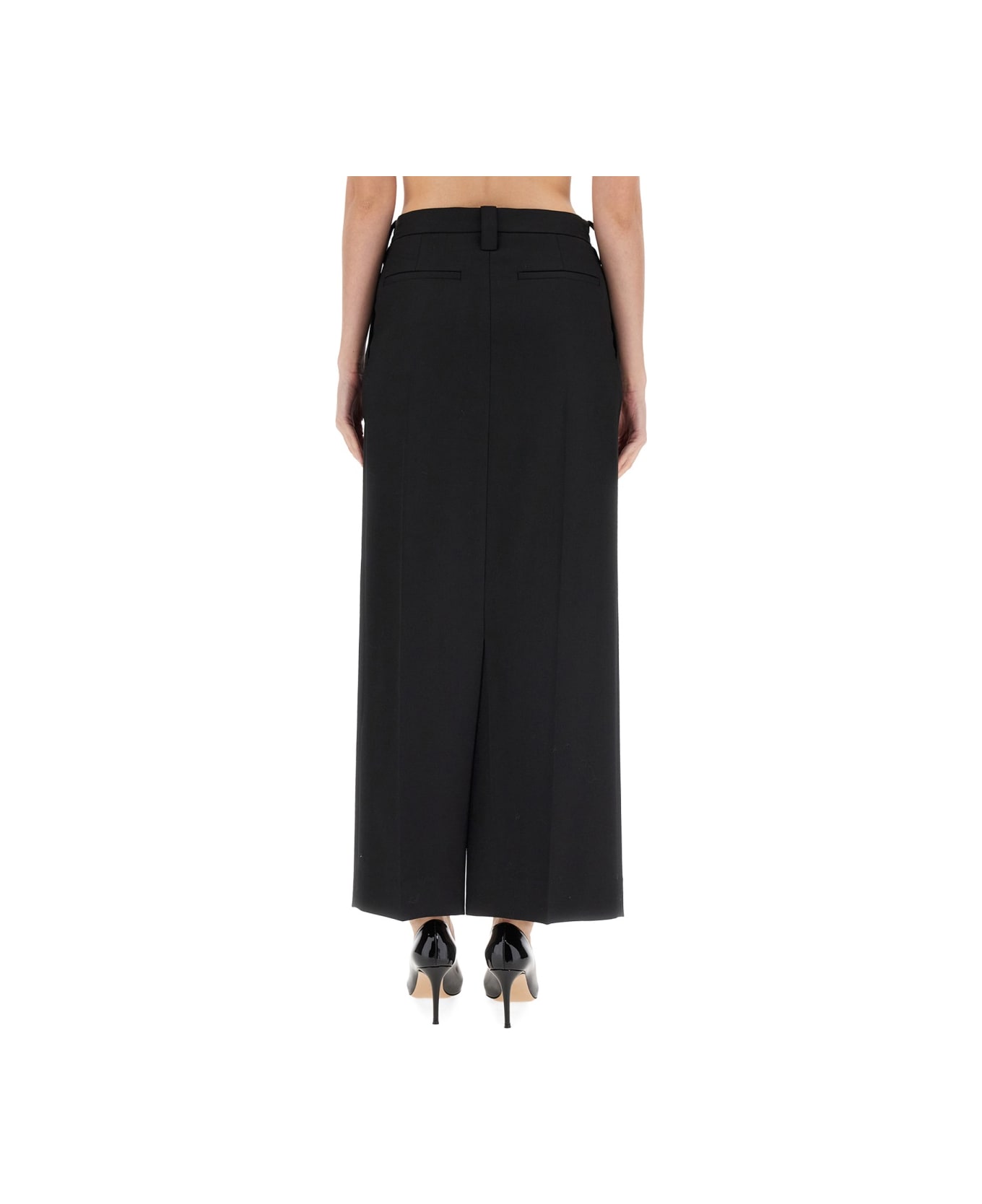 Victoria Beckham Virgin Wool Skirt - BLACK