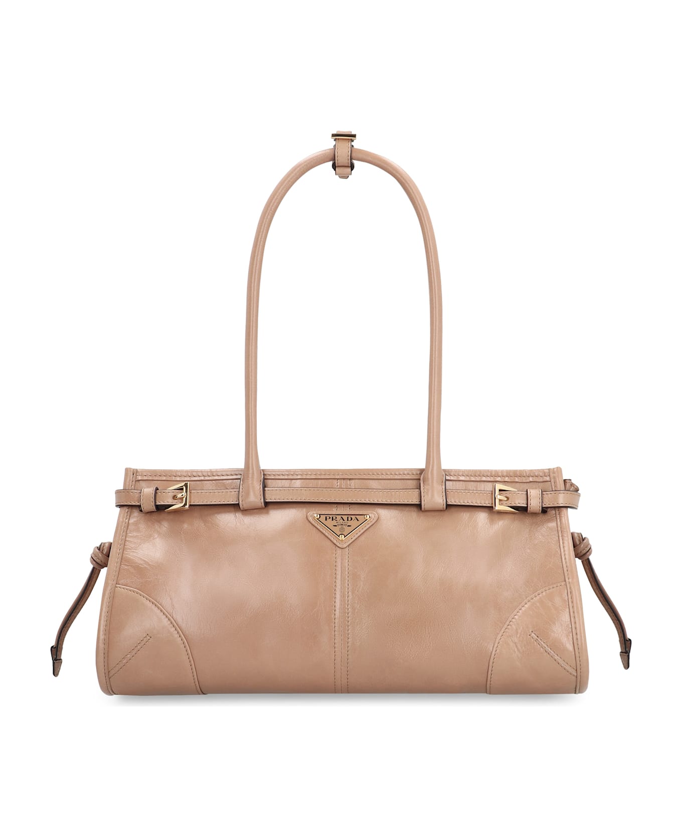 Prada Medium Leather Handbag - Camel