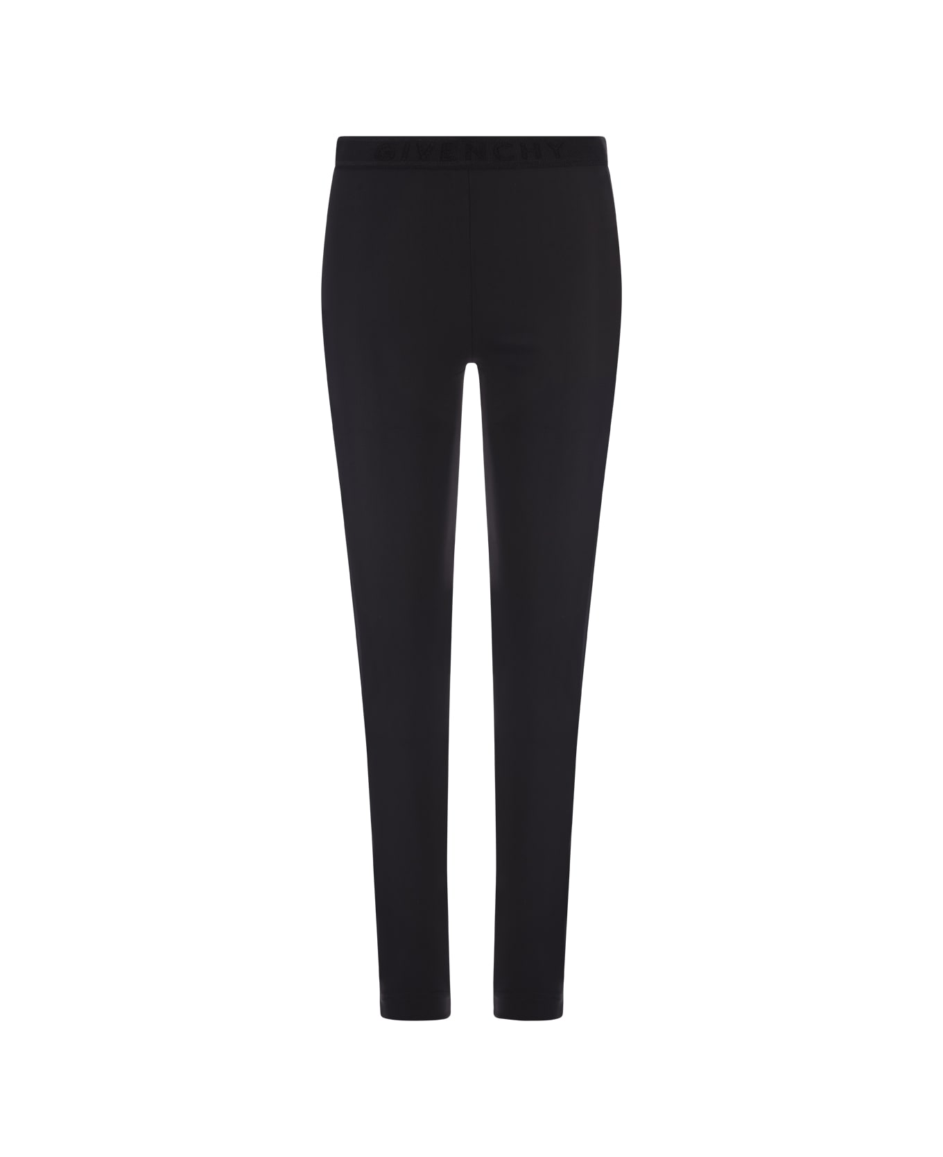 Givenchy Black Jersey Leggings With Givenchy Belt - Black レギンス