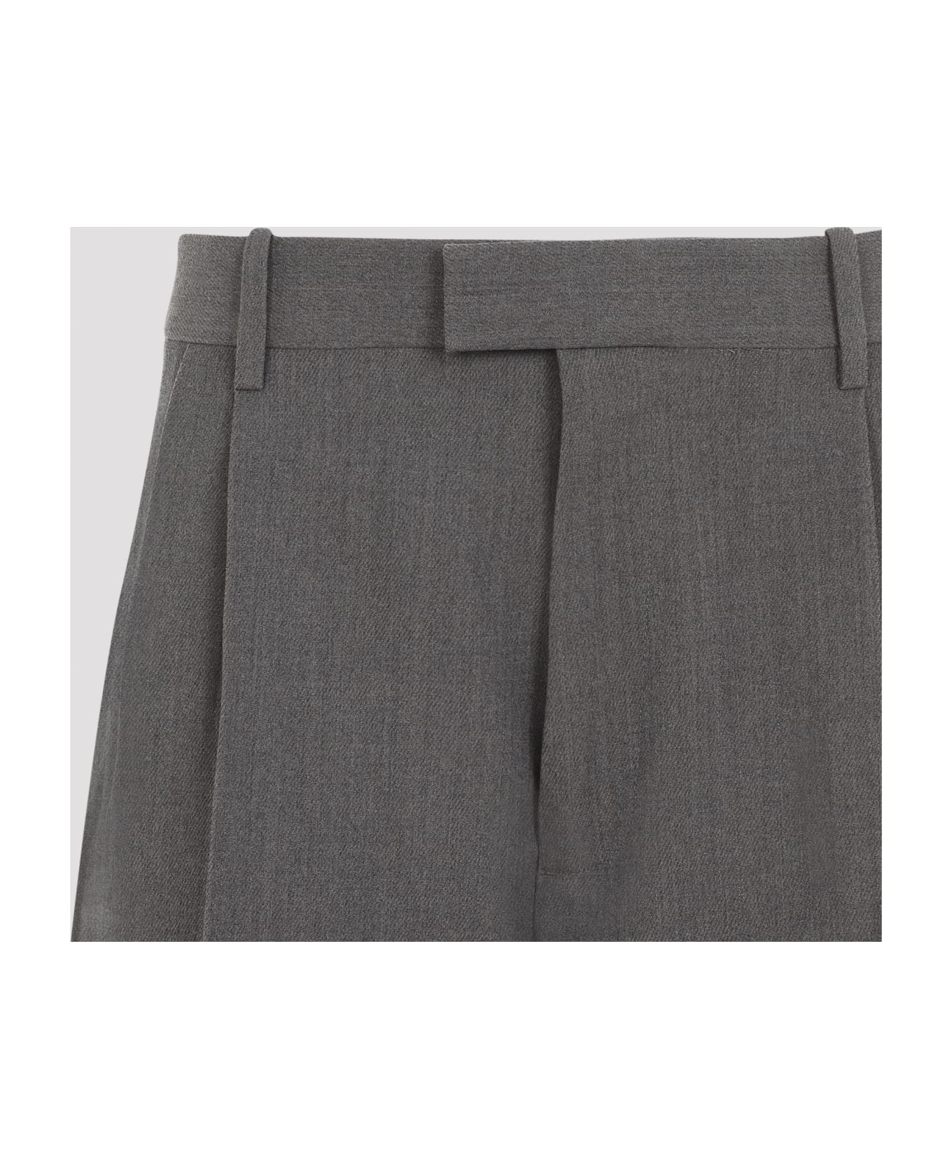 Bottega Veneta Wool Trousers - Grey Melange