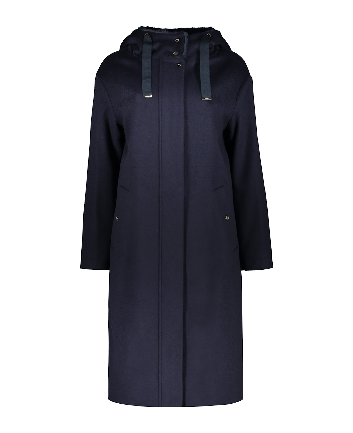 Herno Virgin Wool Coat - blue