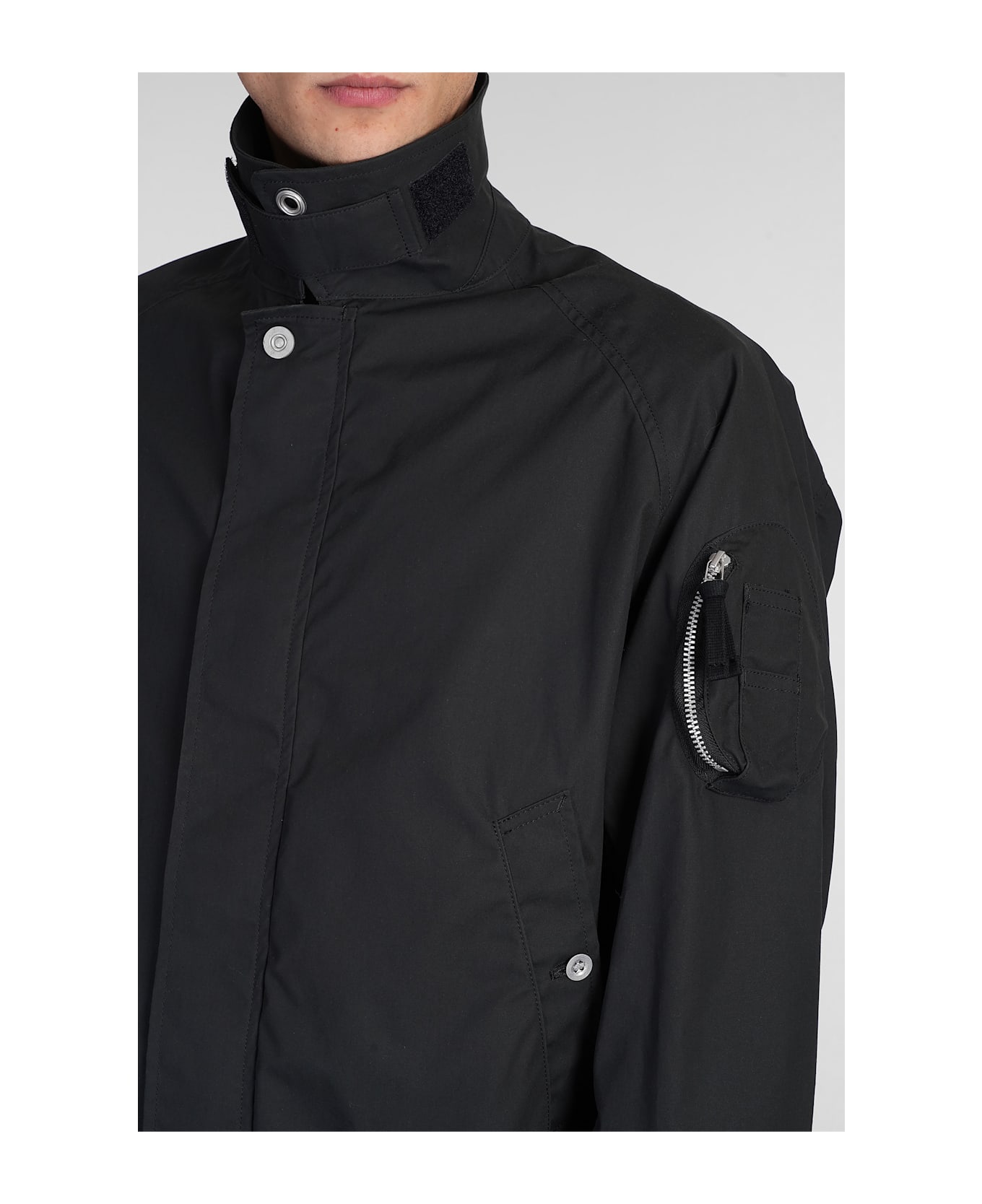 Comme des Garçons Homme Casual Jacket In Black Cotton - black