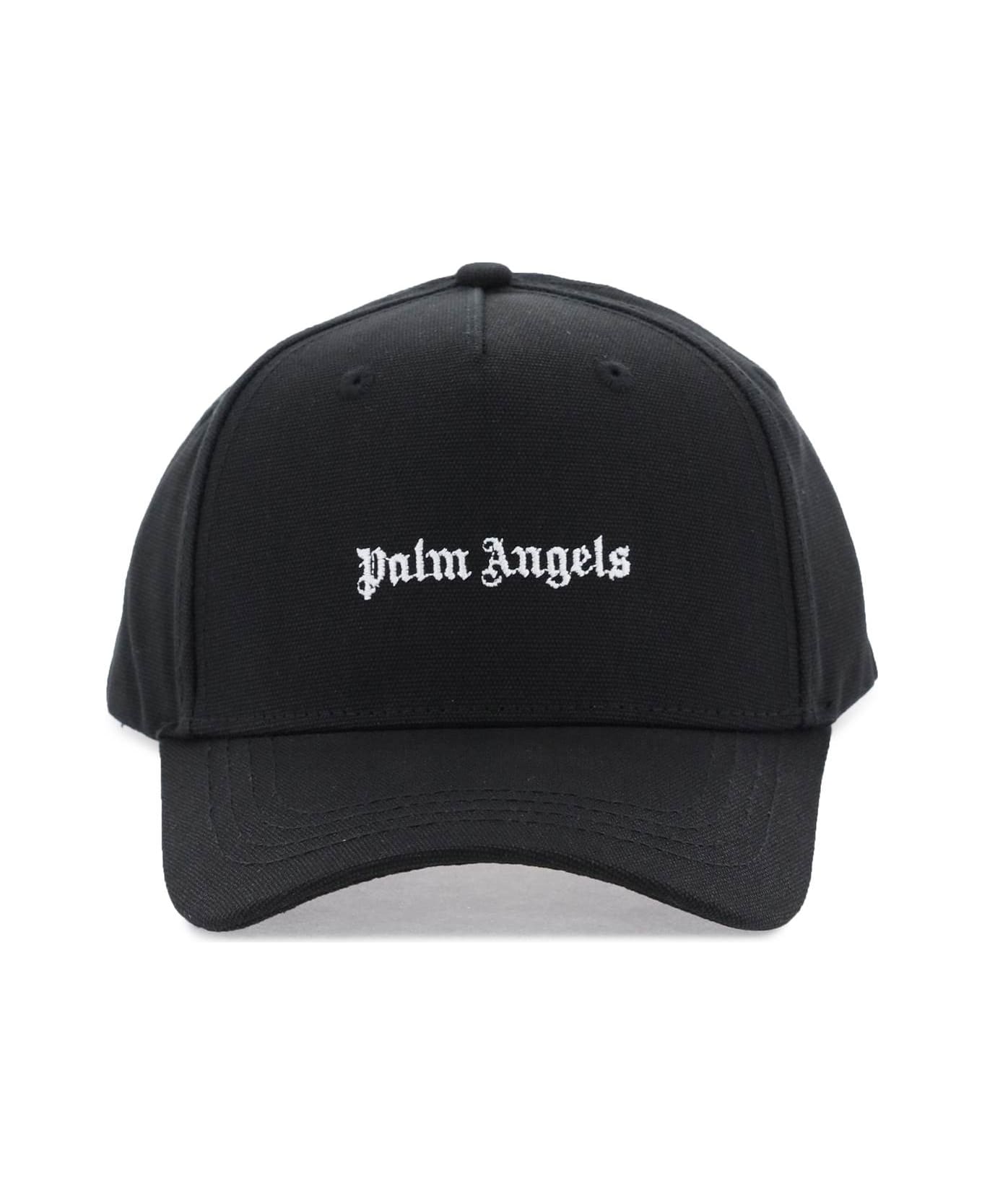 Palm Angels Classic Logo Baseball Cap - Black Whit 帽子