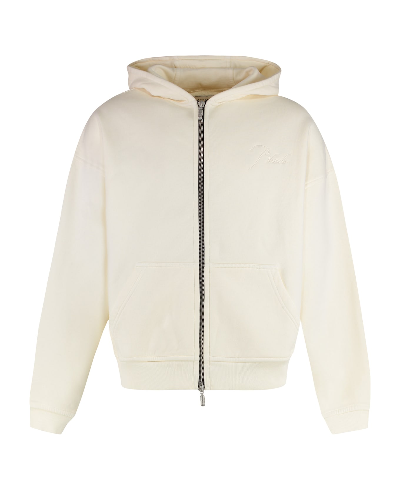 Rhude Full Zip Hoodie - panna