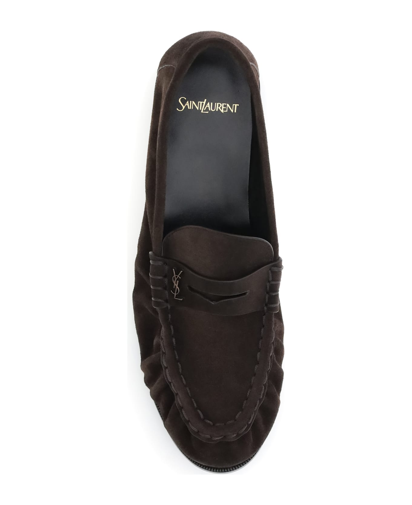 Saint Laurent Cassandre Loafers - BROWN