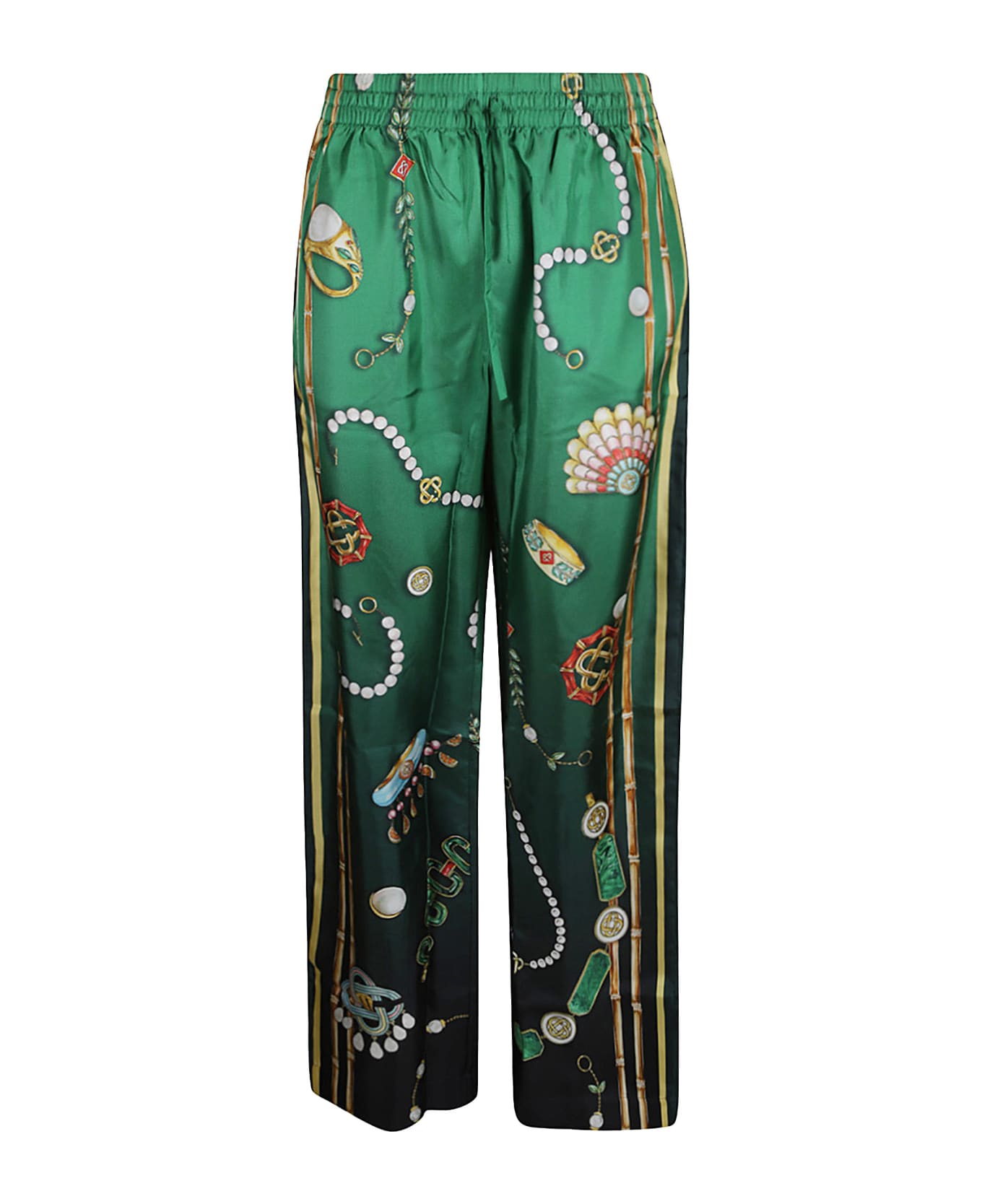Casablanca Day Pajama Trousers - La Boite A Bijoux print green