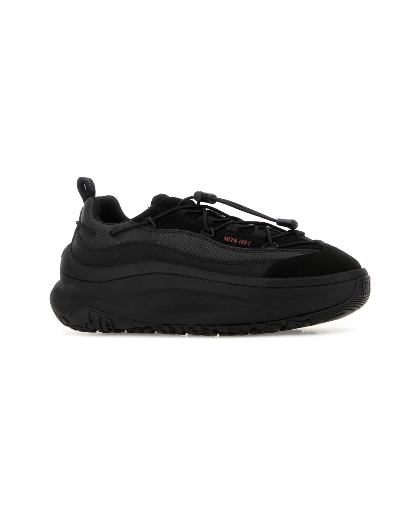 Moon Boot Black Fabric Moon247 Sneakers - BLACKBLACK
