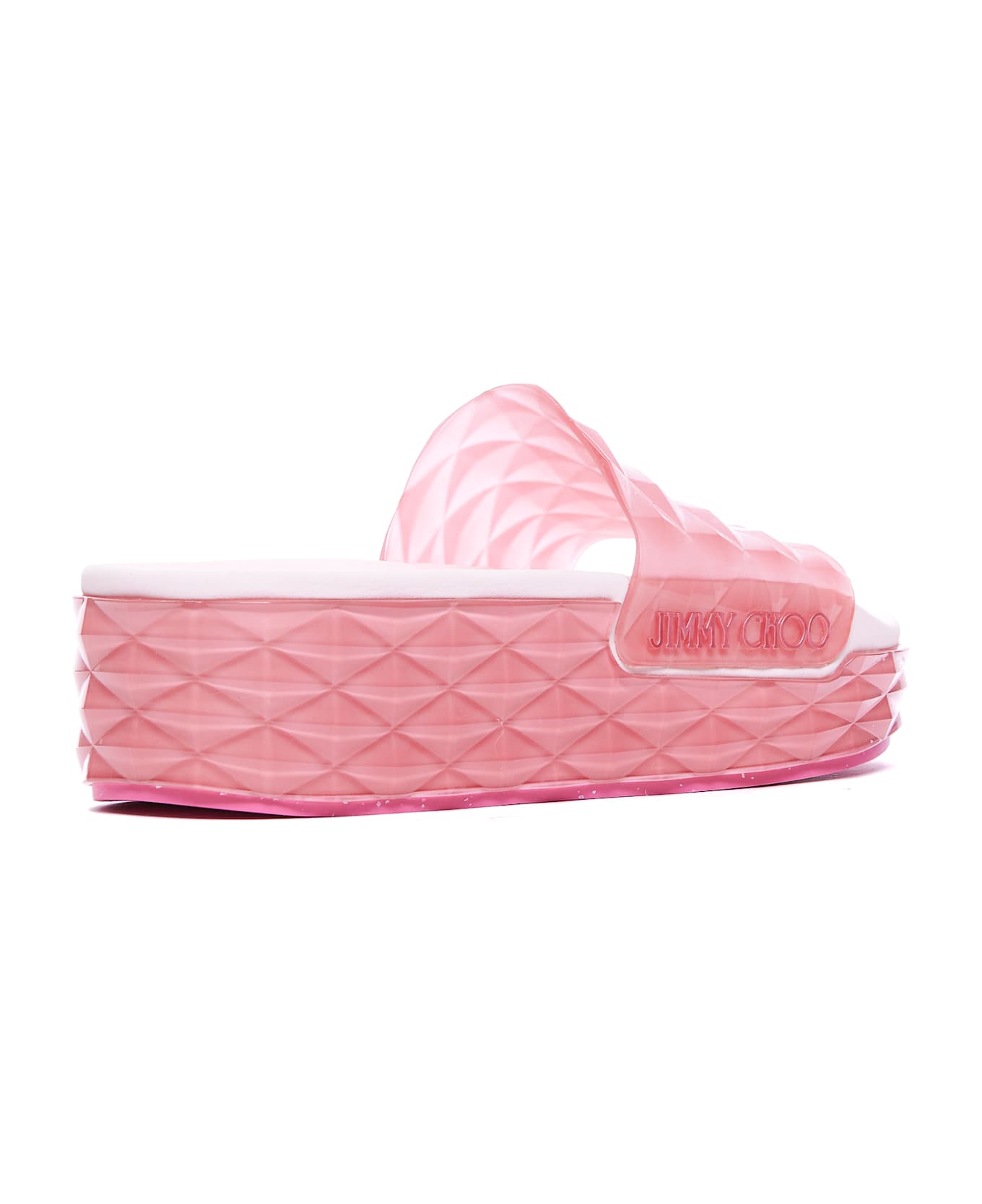 Jimmy Choo Diamond Slide Sandals - Pink
