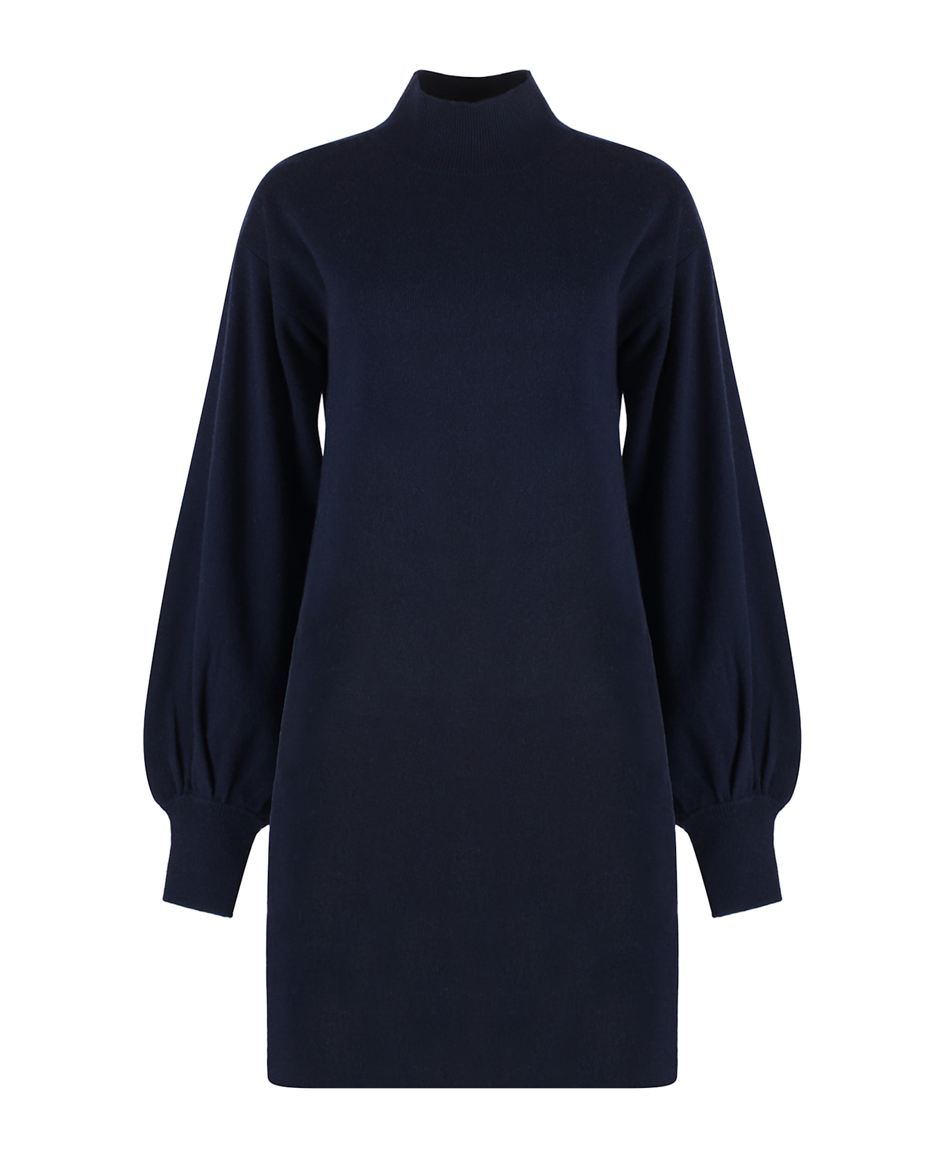 Malo Knitted Dress - blue