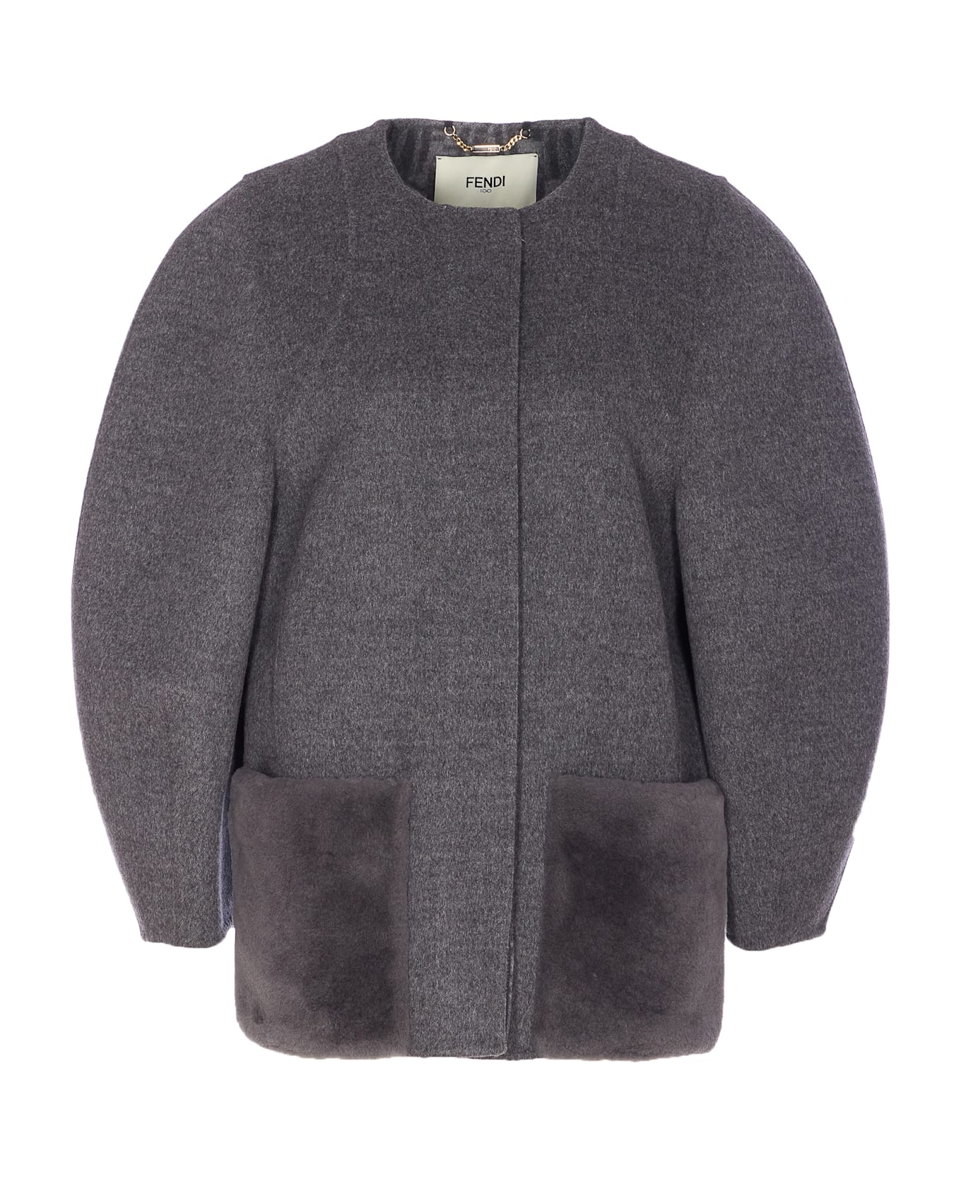 Fendi Ff Motif Jacket - Grey
