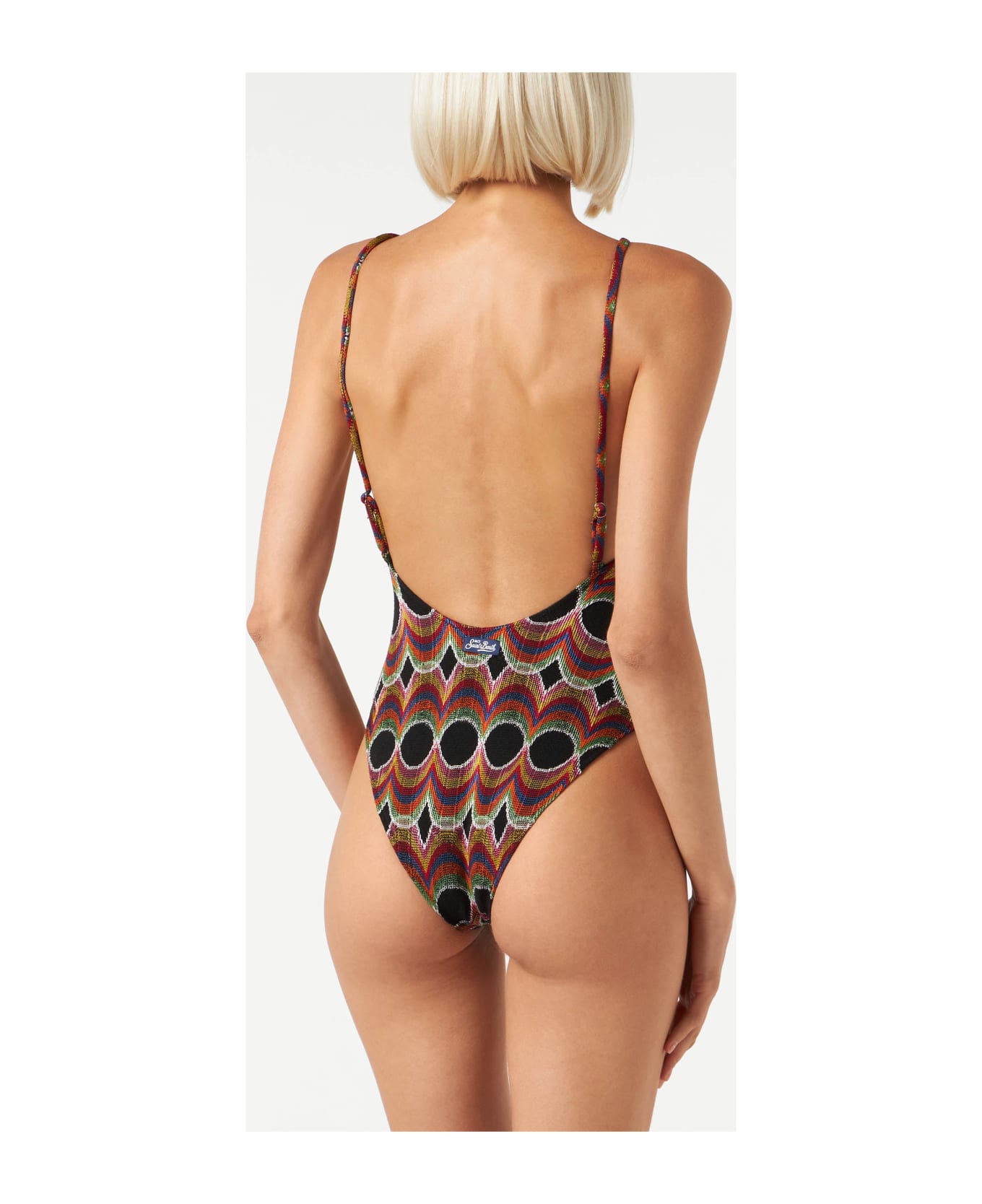 MC2 Saint Barth Woman One Piece Swimsuit With Pattern - BROWN ワンピース
