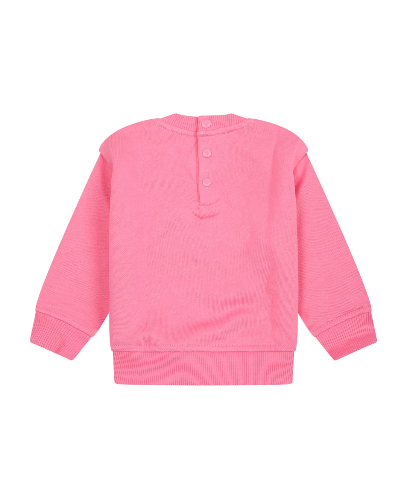 Emporio Armani Pink Sweatshirt For Baby Girl With The Smurfs - Pink