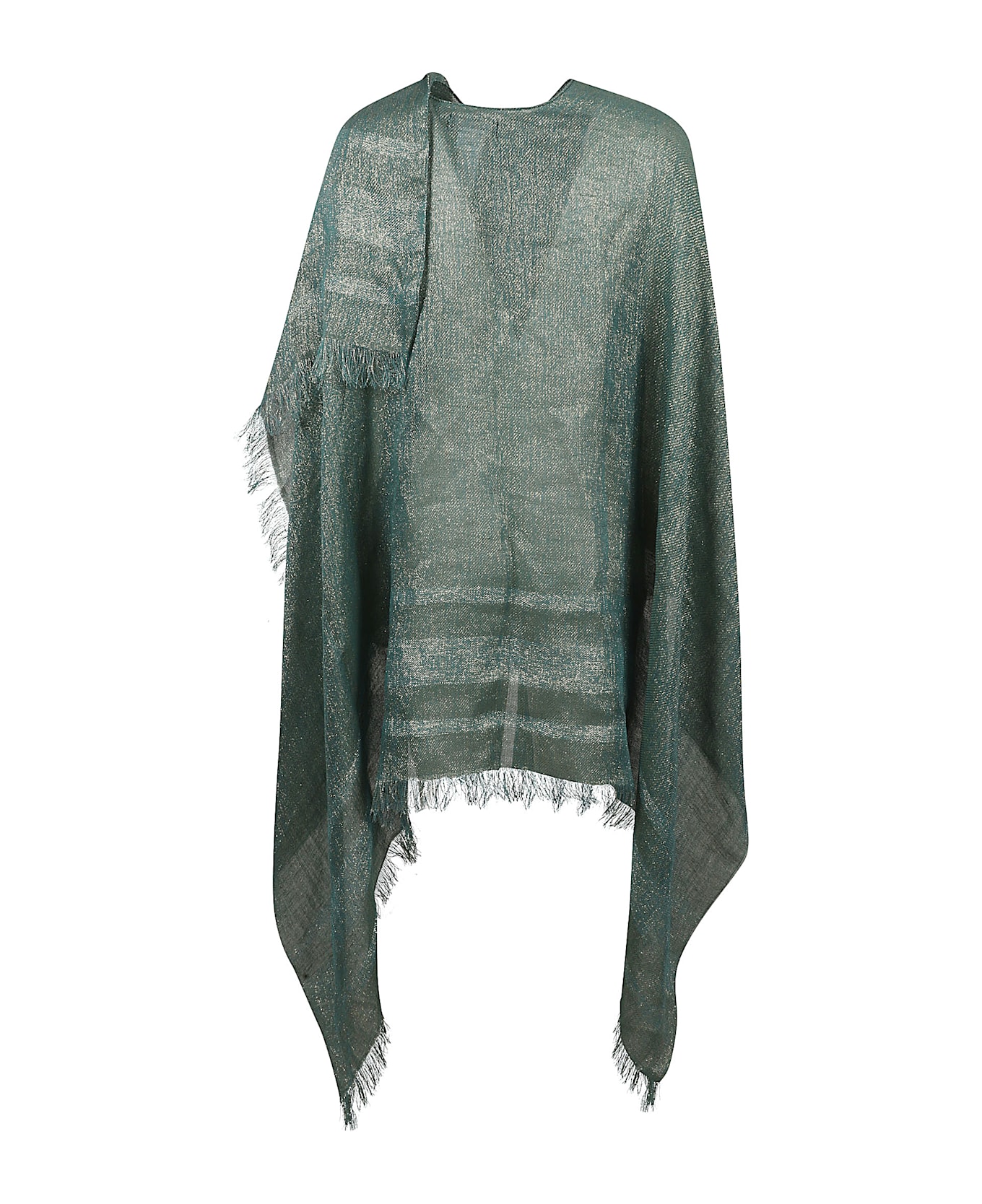 Fabiana Filippi Fringed Cape - Green