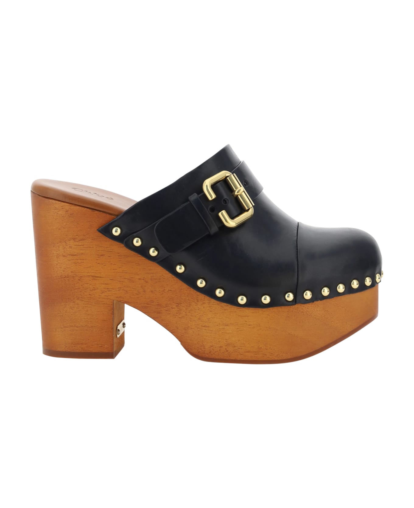Chloé Jeannette Clogs Sandals - Black