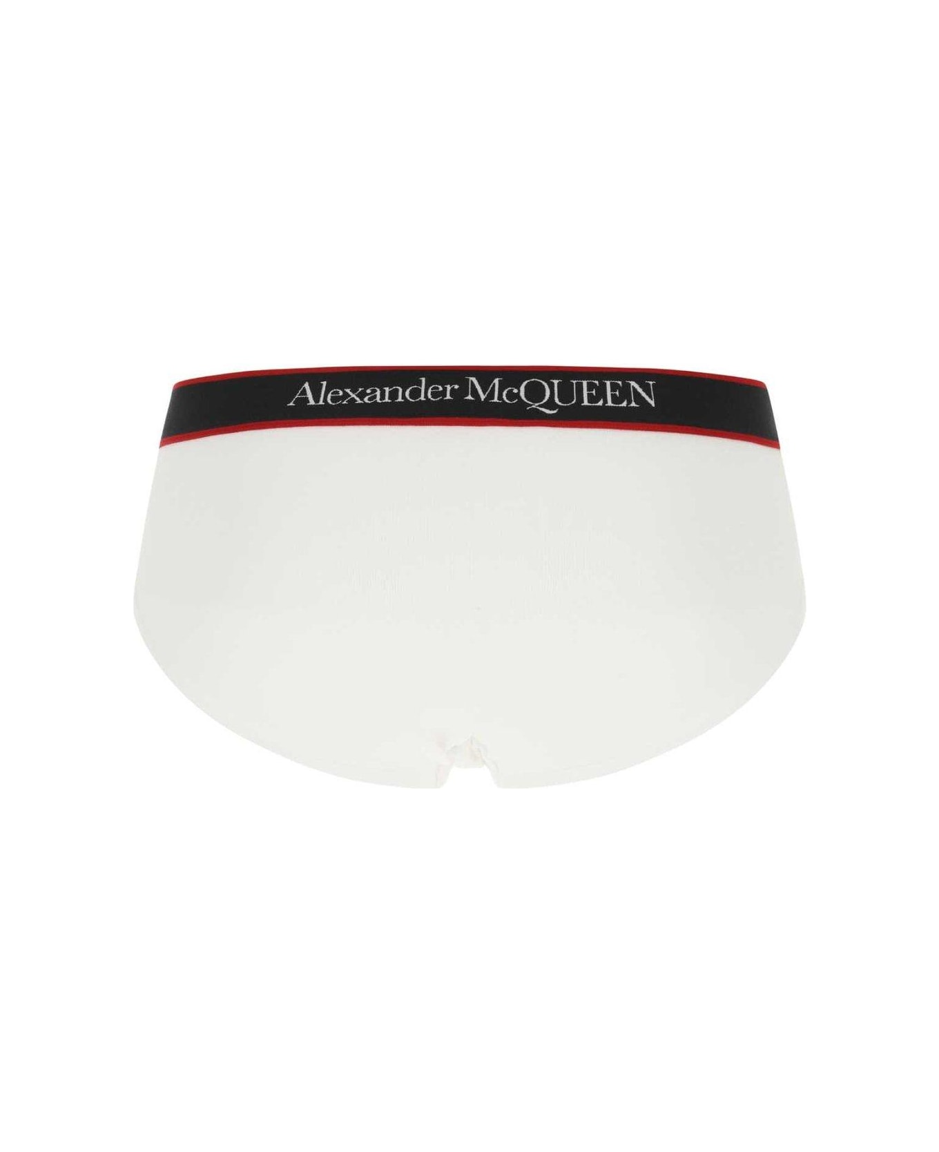 Alexander McQueen Logo-waist Stretch Briefs - Bianco