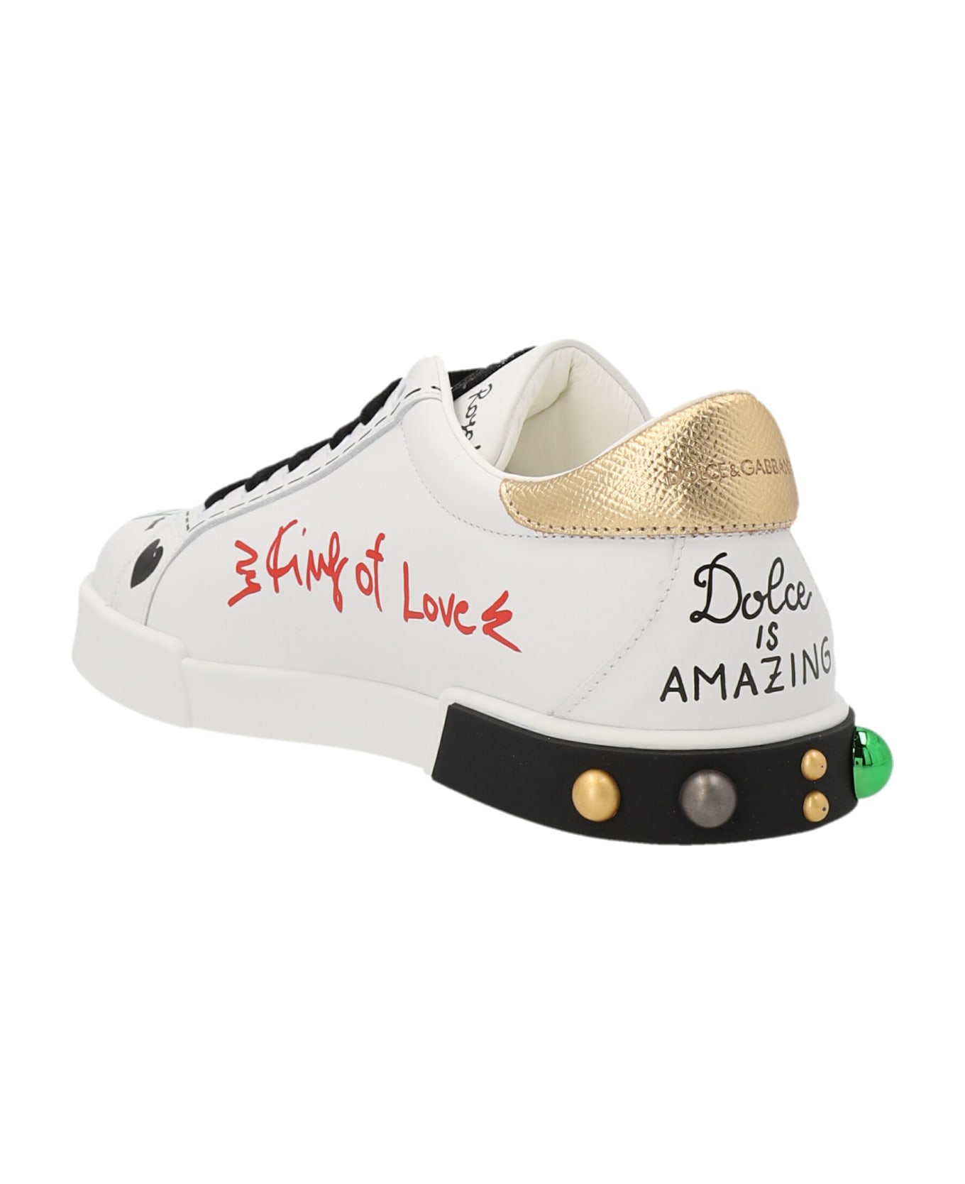 Dolce & Gabbana Stud Print Sneakers - Multicolor