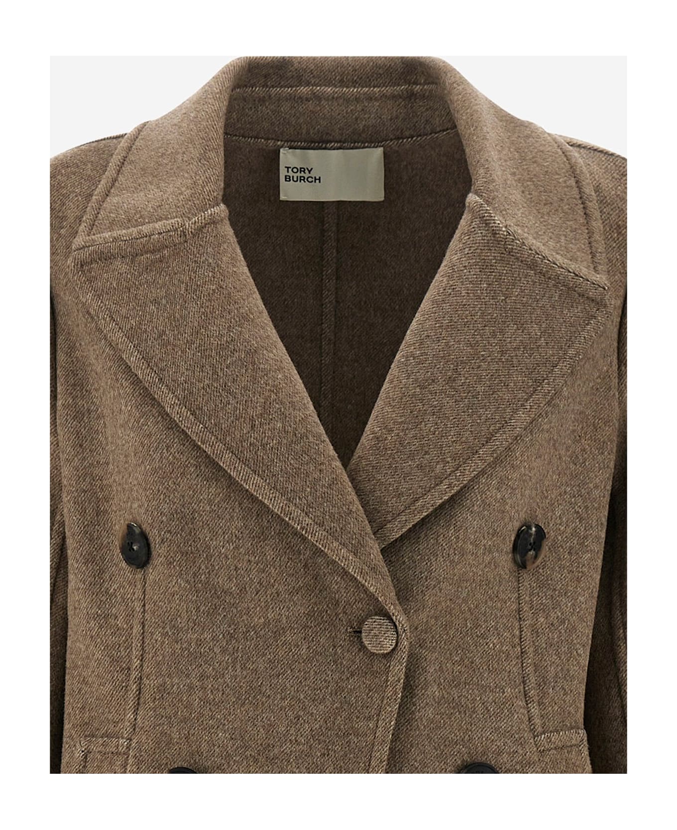 Tory Burch Wool Coat - Beige