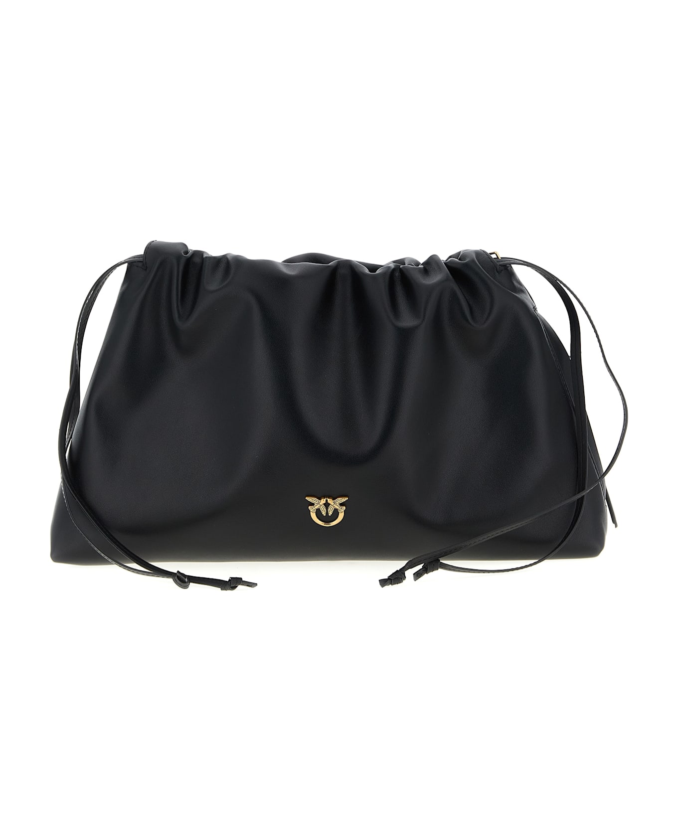 Pinko Maxi Leather Clutch - Black  