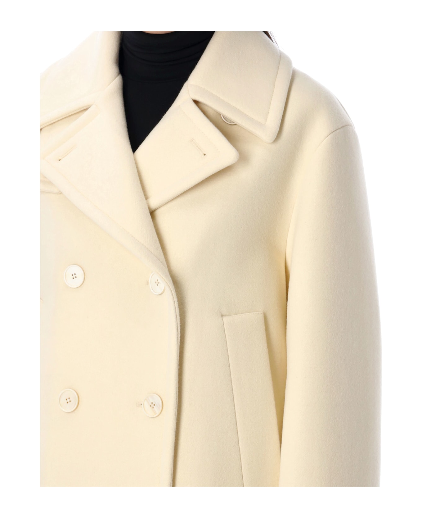 Jil Sander Double-breasted Coat - BONE