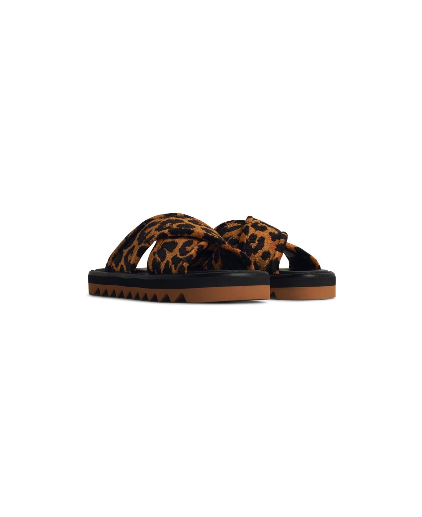 Stella McCartney 
leo
 Multicoloured Leather Blend Slippers - Multicolor サンダル
