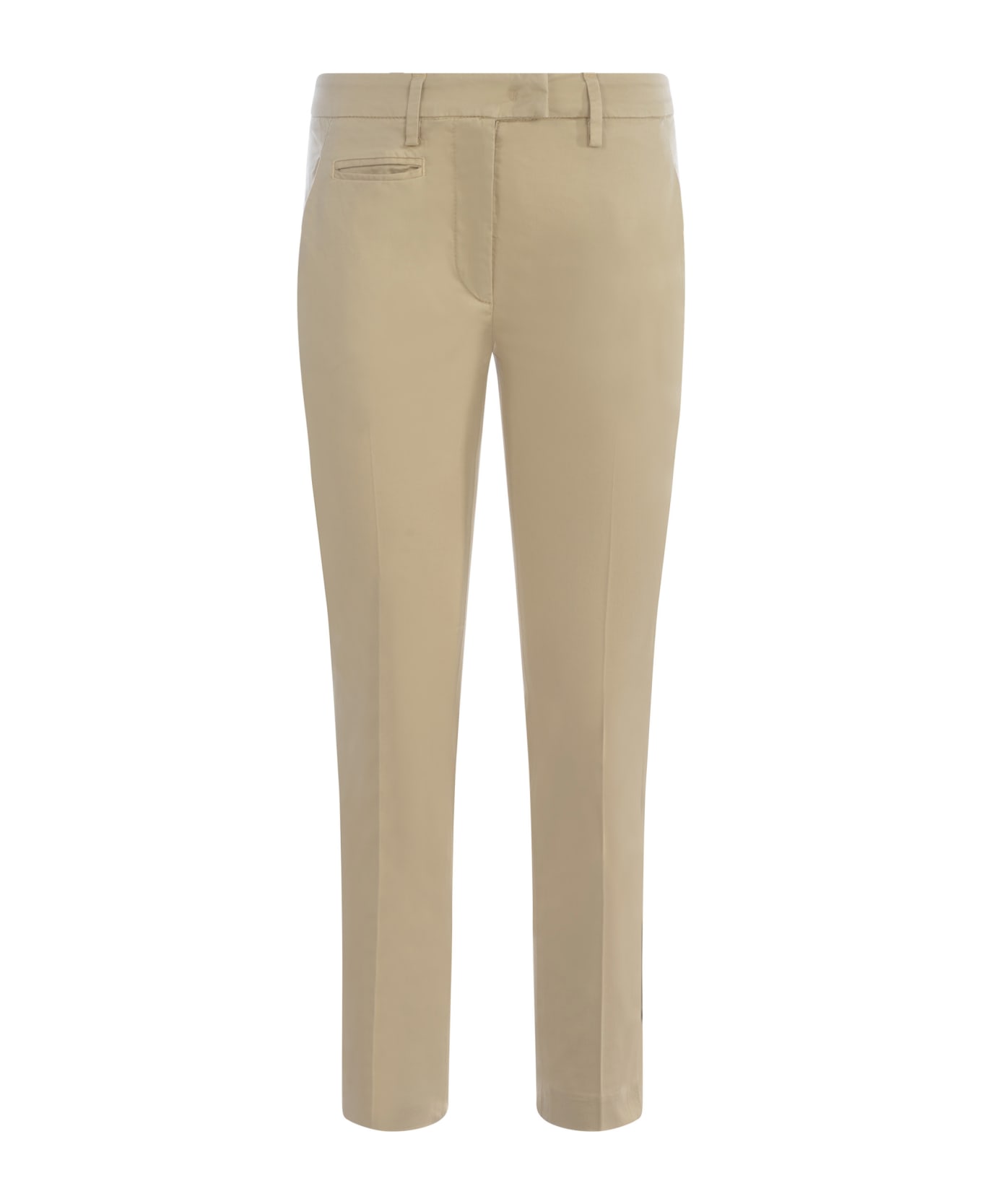 Dondup Trousers Dondup "perfect" In Stretch Cotton - Beige