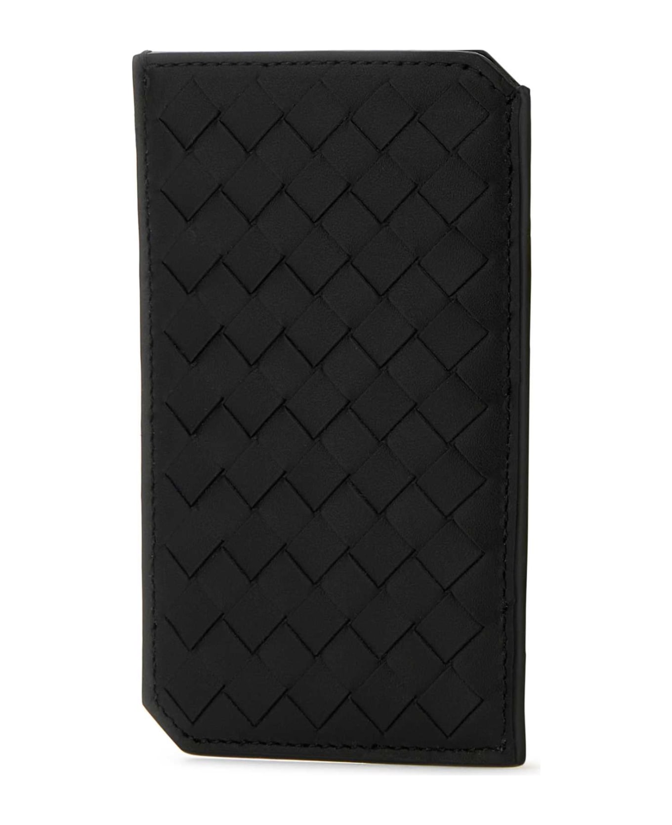 Bottega Veneta Black Leather Card Holder - Black