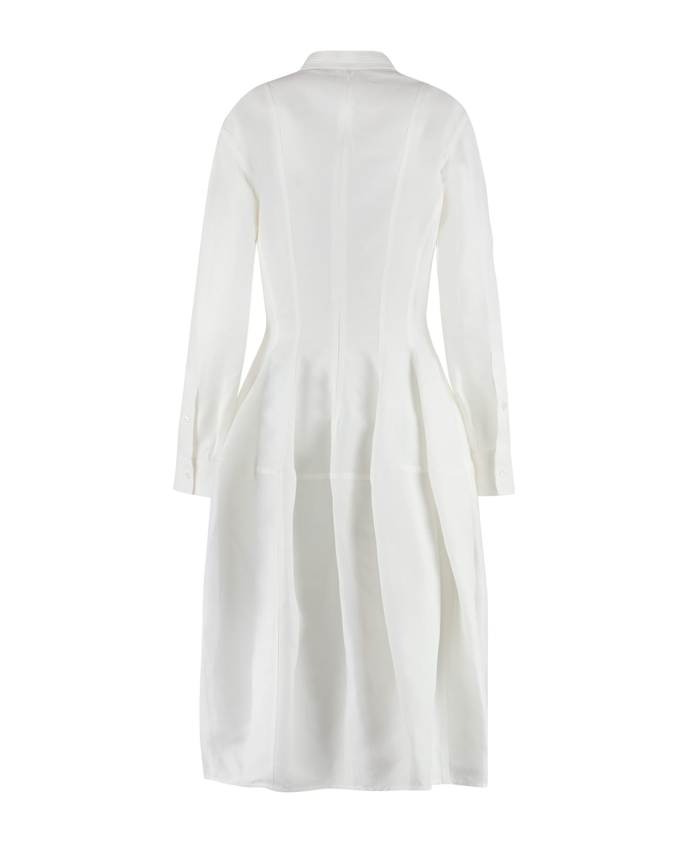 Bottega Veneta Linen And Viscose Dress - White コート＆ジャケット