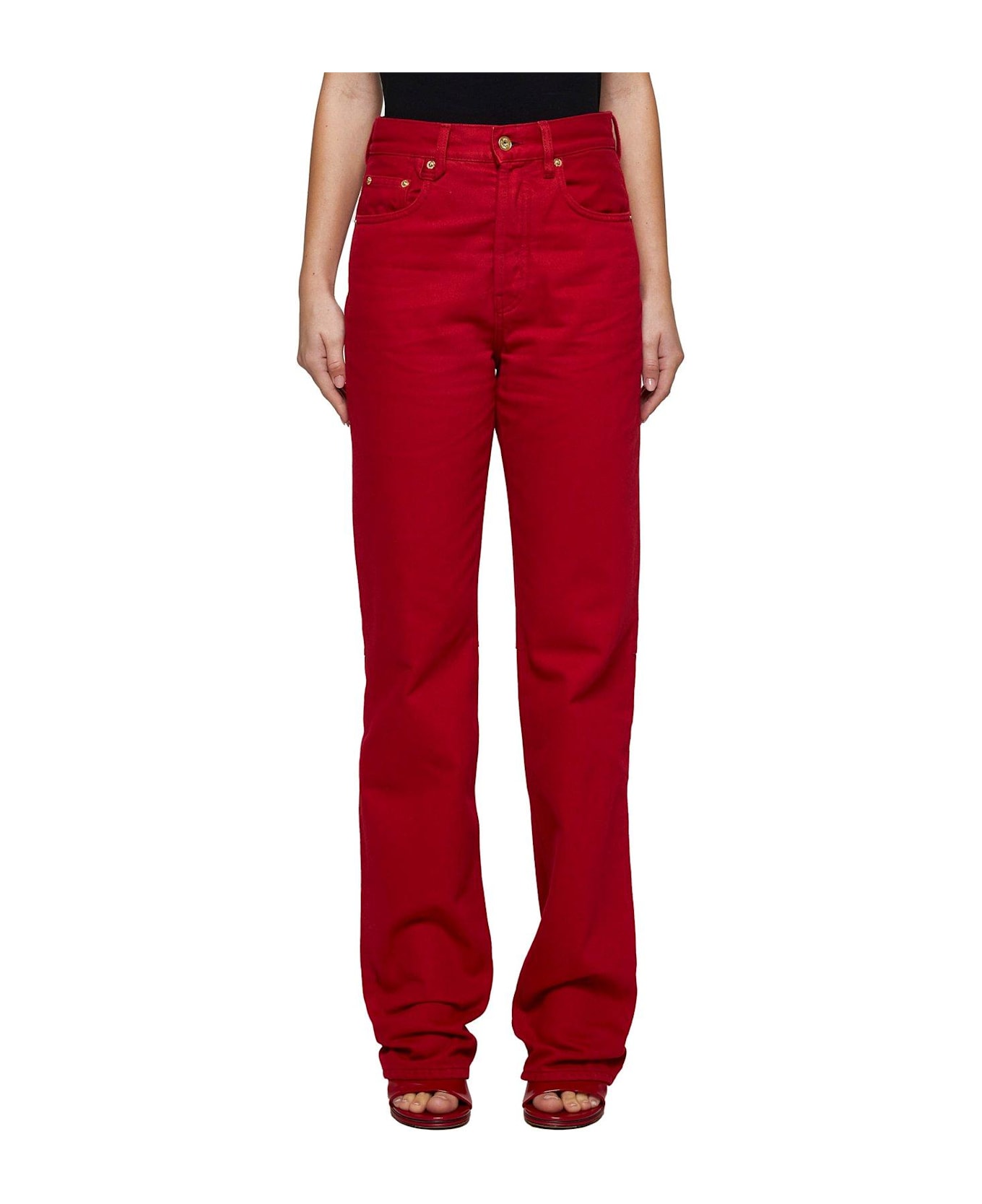 Jacquemus Straight-leg Jeans - Red