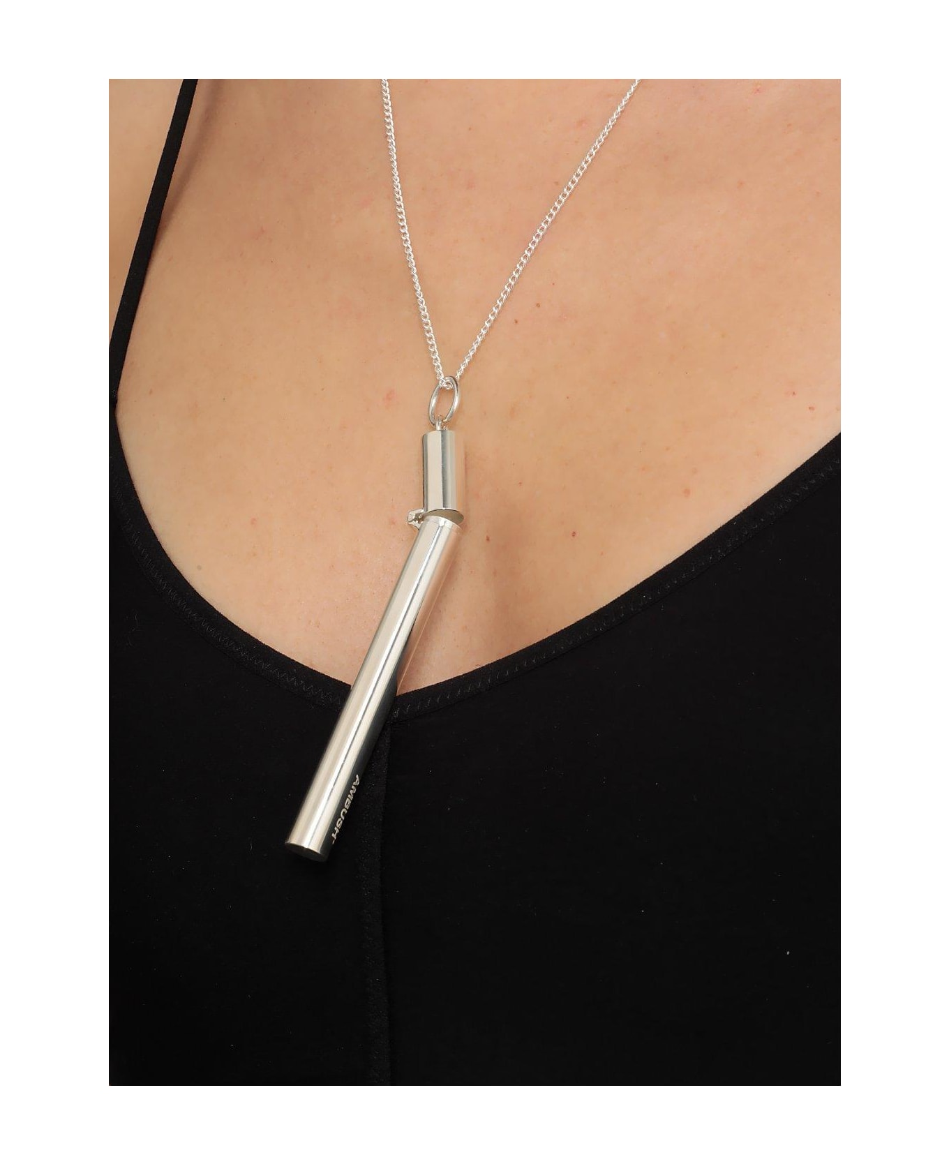 AMBUSH Cigarette Case Pendant Necklace - Silver