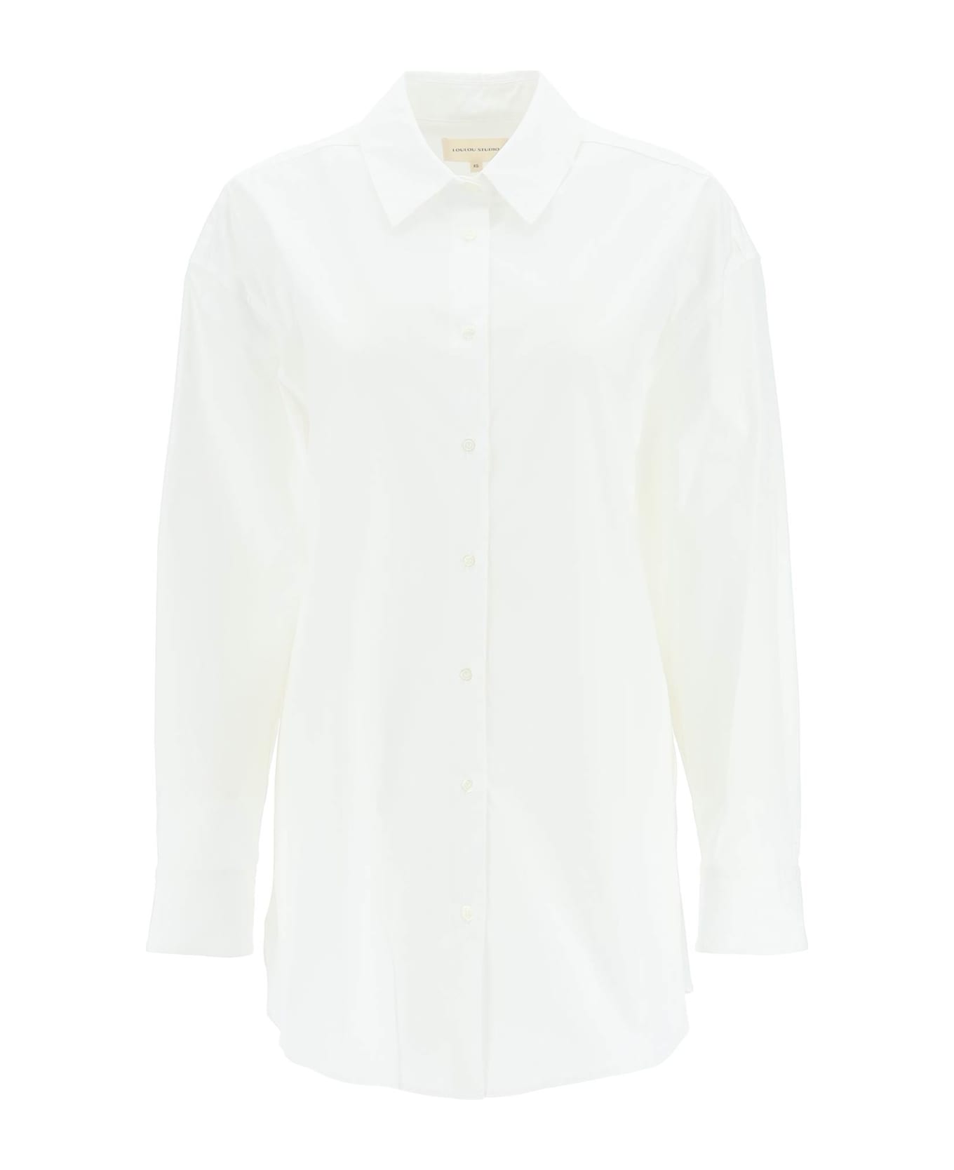 Loulou Studio Espanto Oversized Cotton Shirt - WHITE (White)