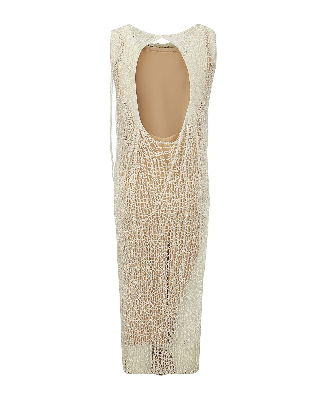 SportMax Pearls Dress - WHITE ワンピース＆ドレス